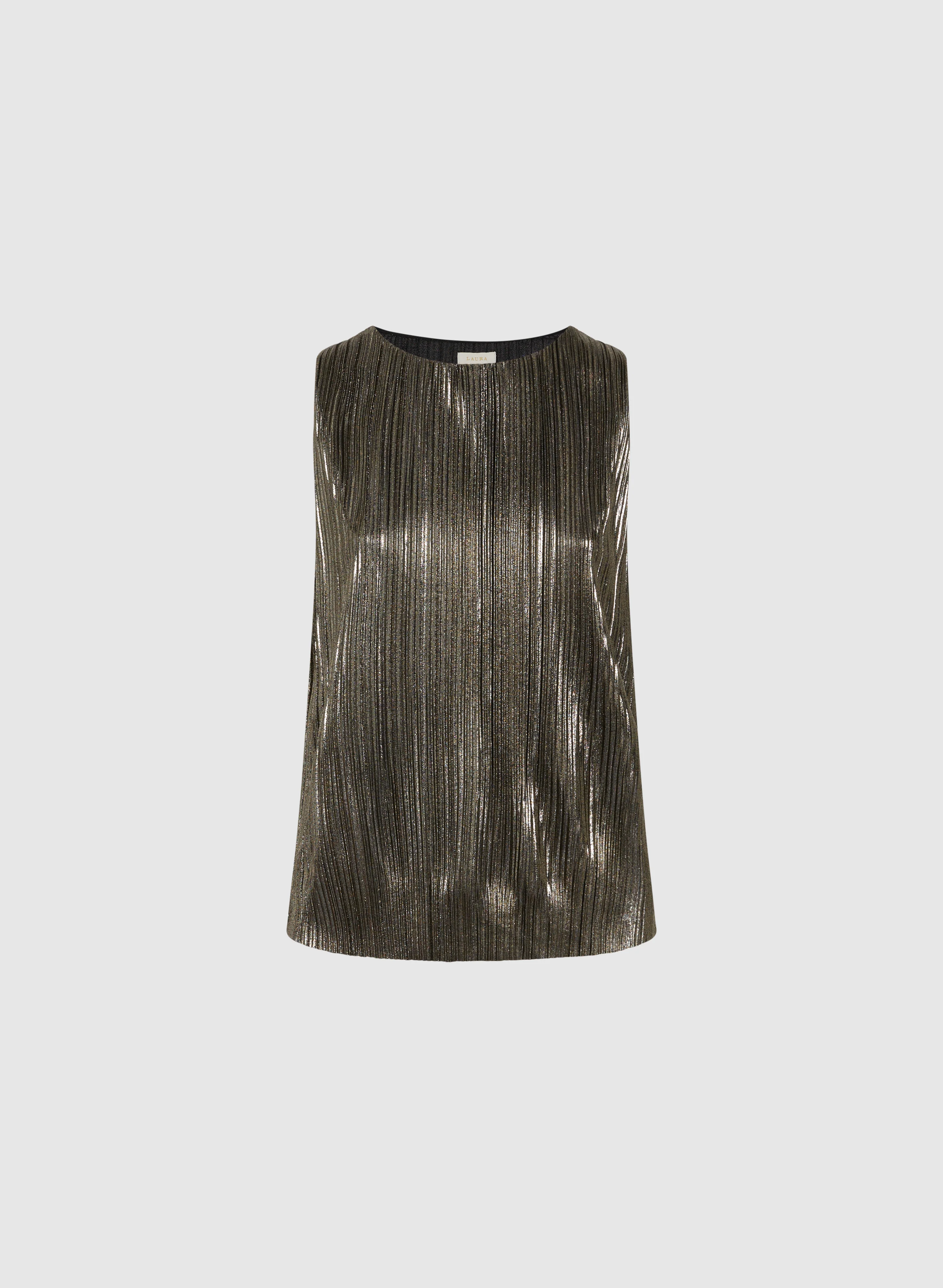 Metallic Plissé Top - Image 5
