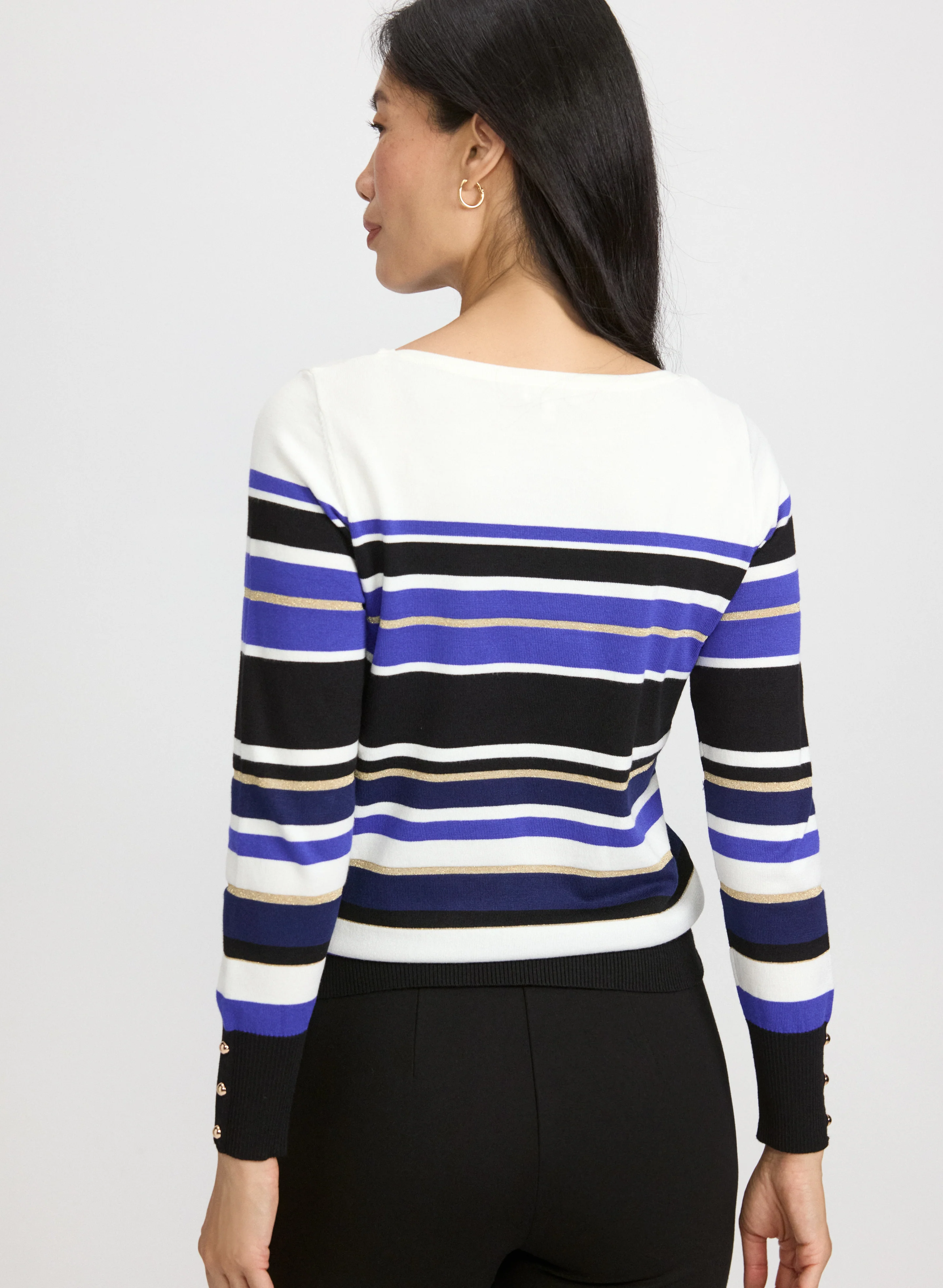 Metallic Striped Sweater - Image 4