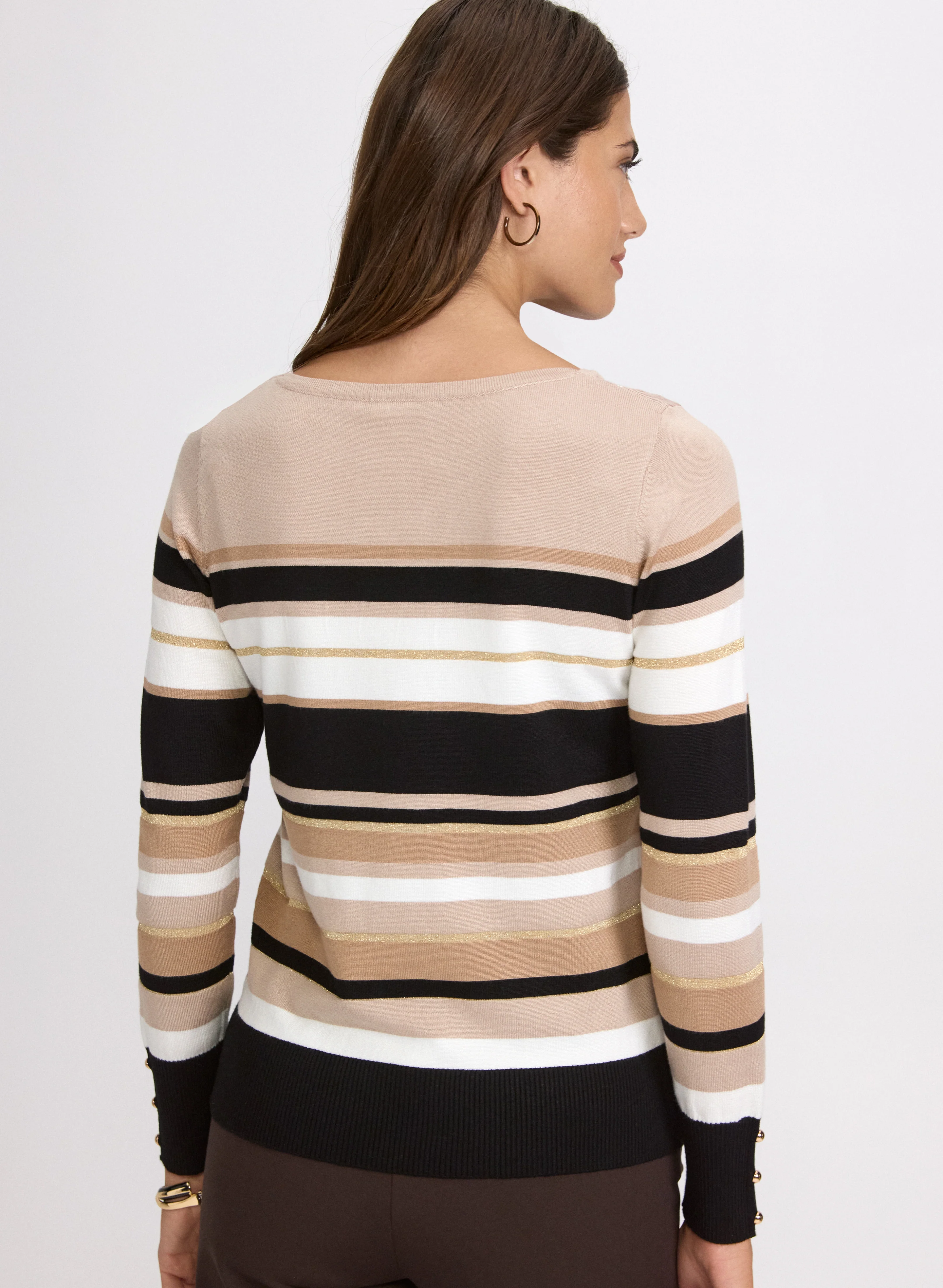 Metallic Striped Sweater - Image 4