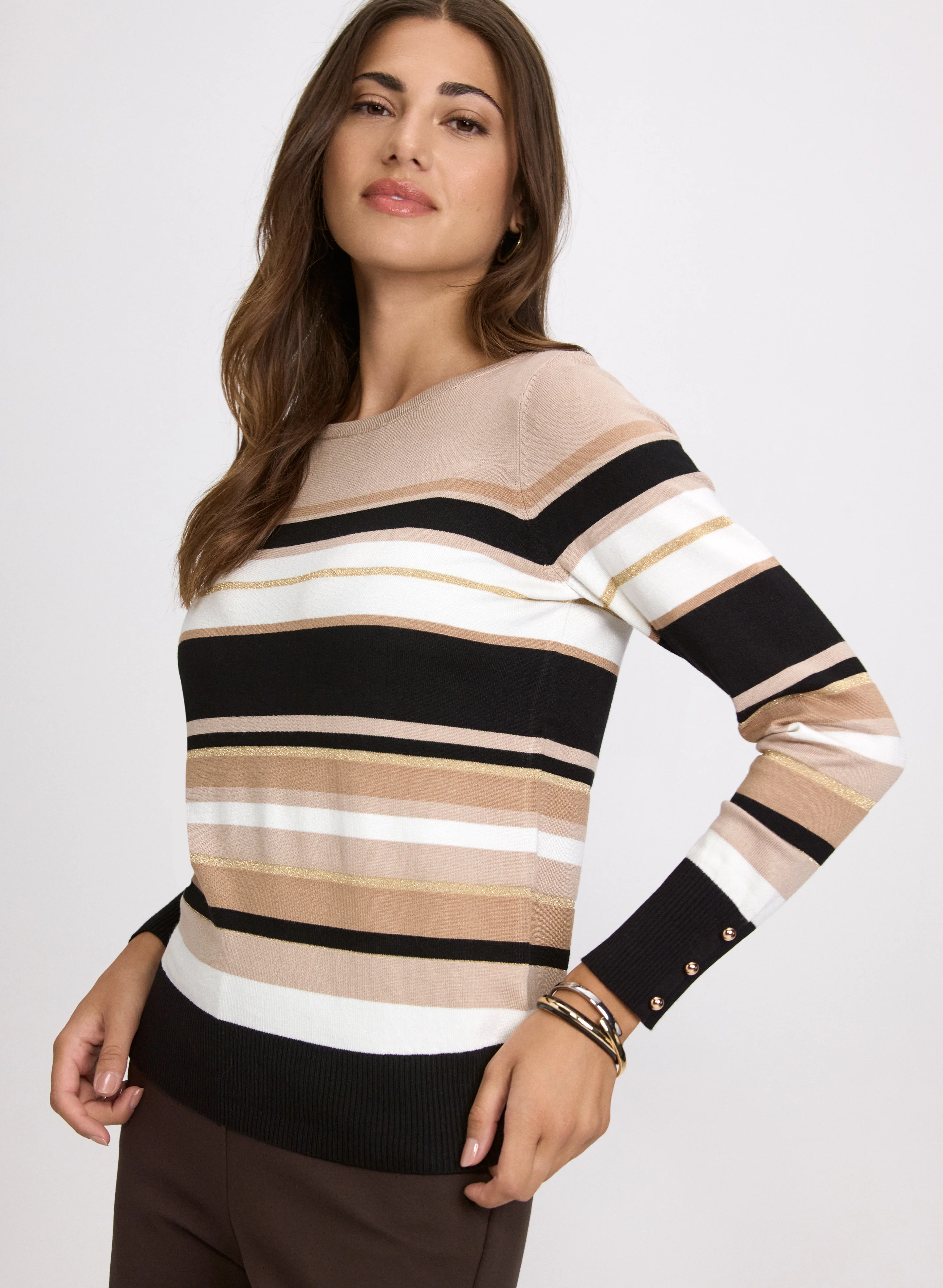 Metallic Striped Sweater - Image 5