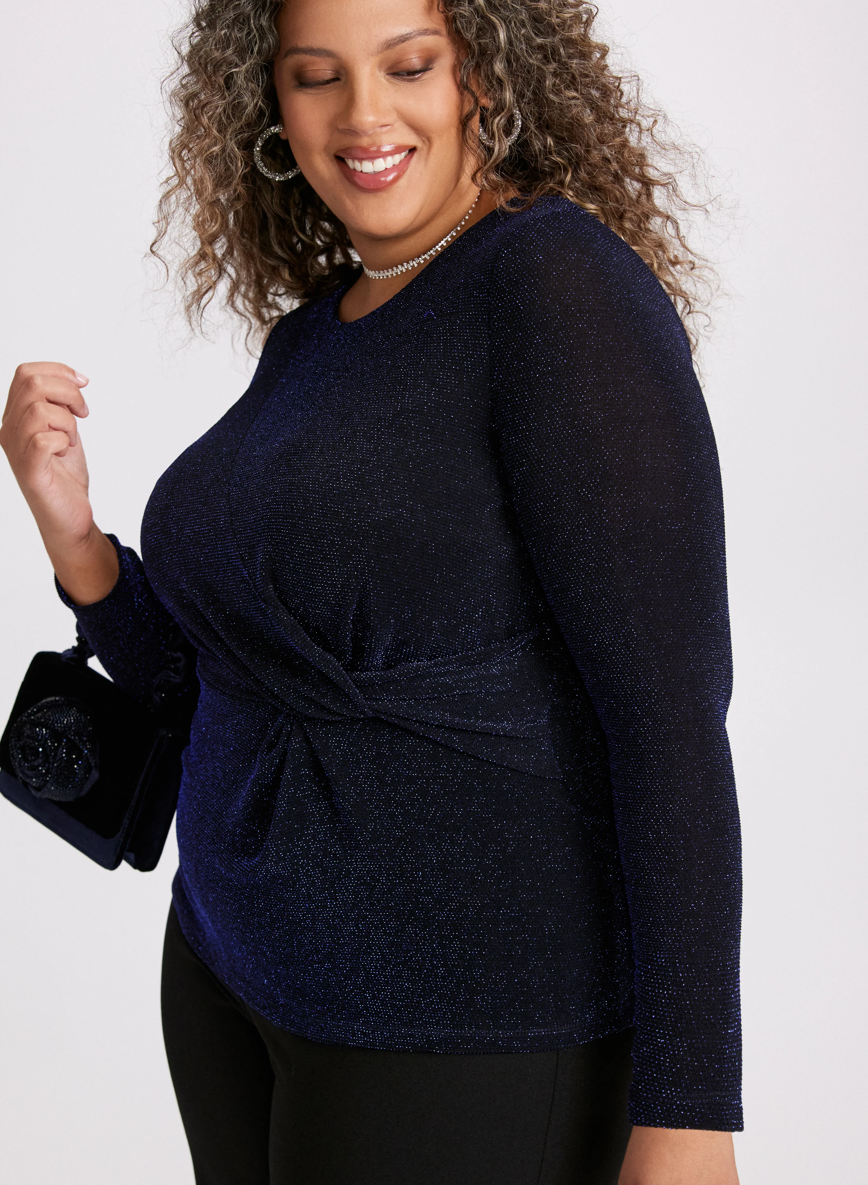 Metallic Twist Detail Top - Image 2