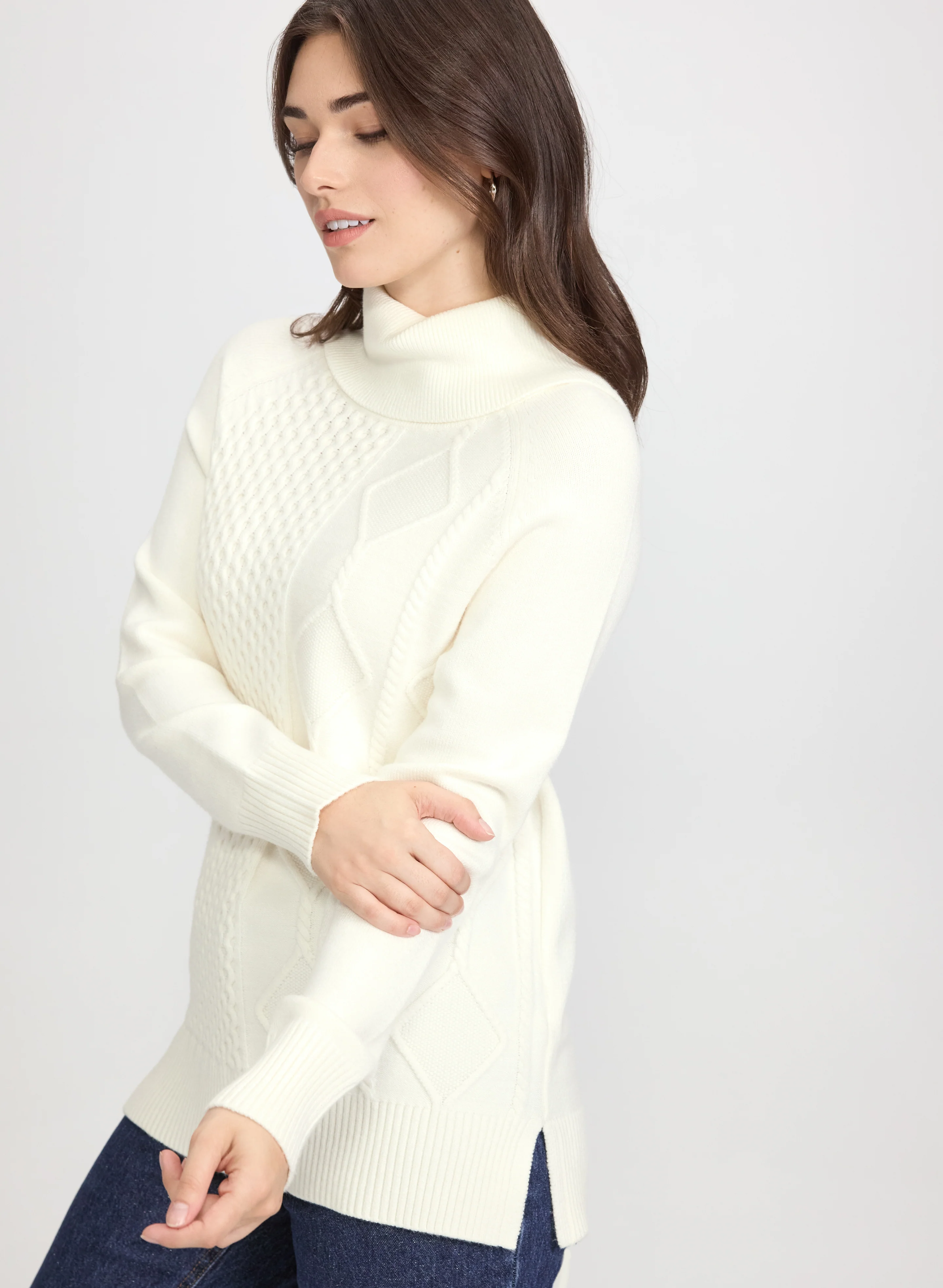 Mixed Knit Pullover - Image 5