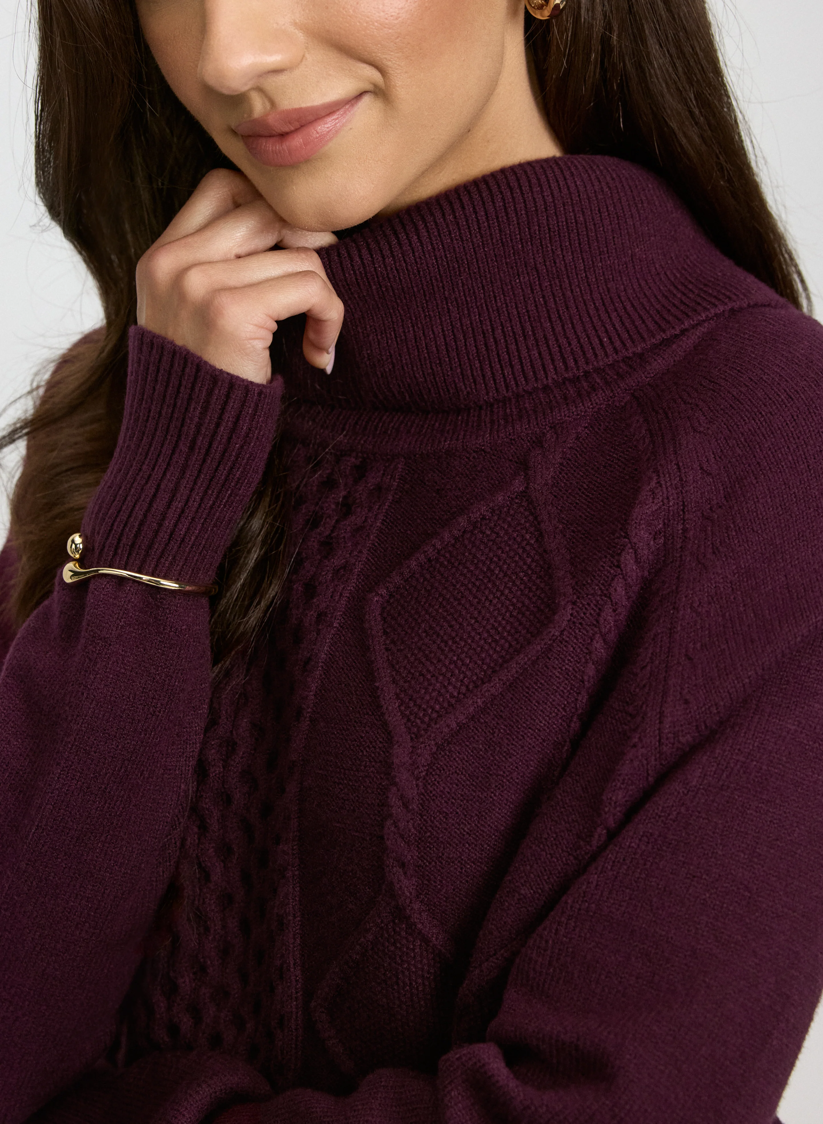 Mixed Knit Pullover - Image 2