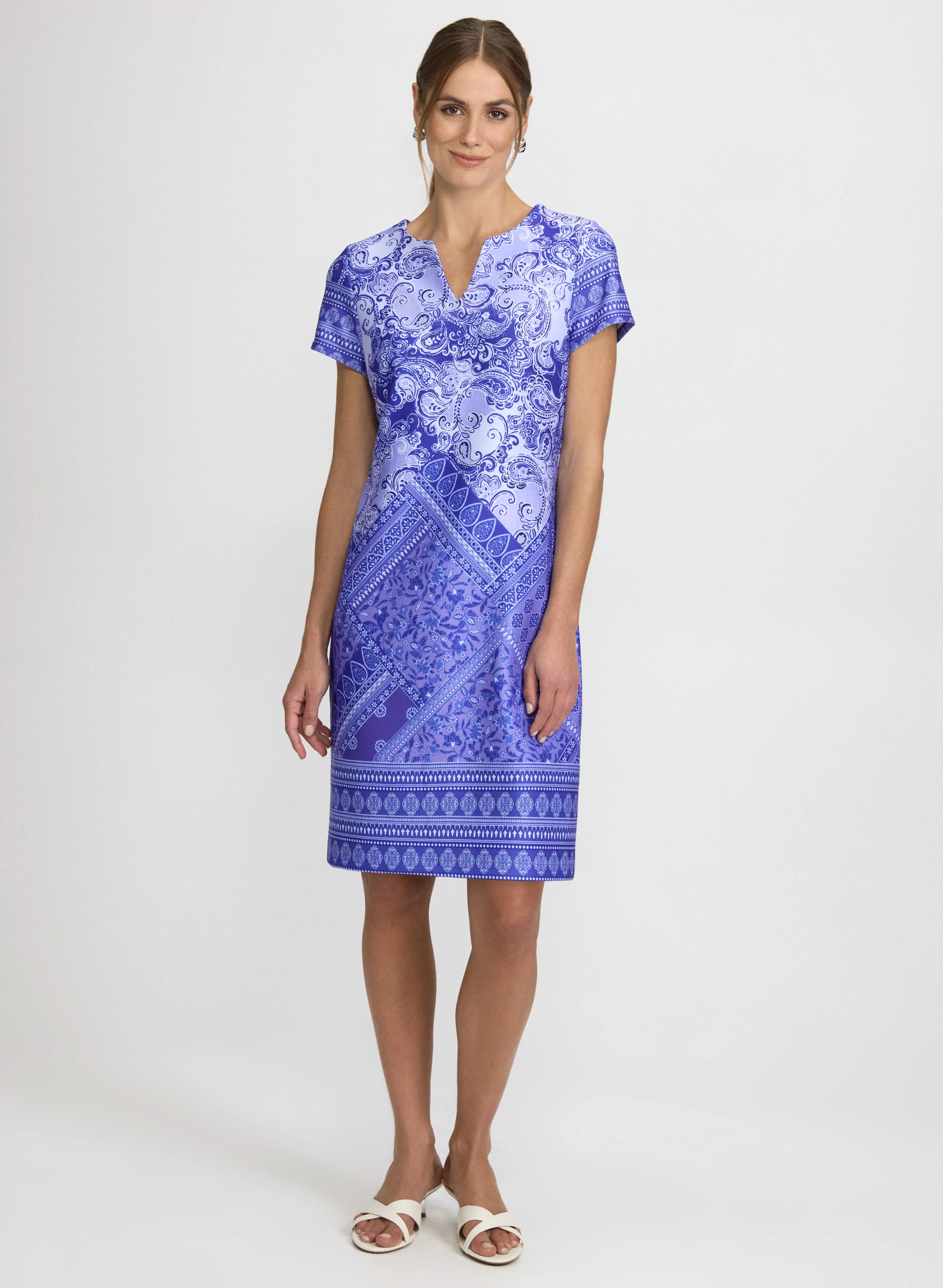 Mixed Paisley Print Dress - Image 3