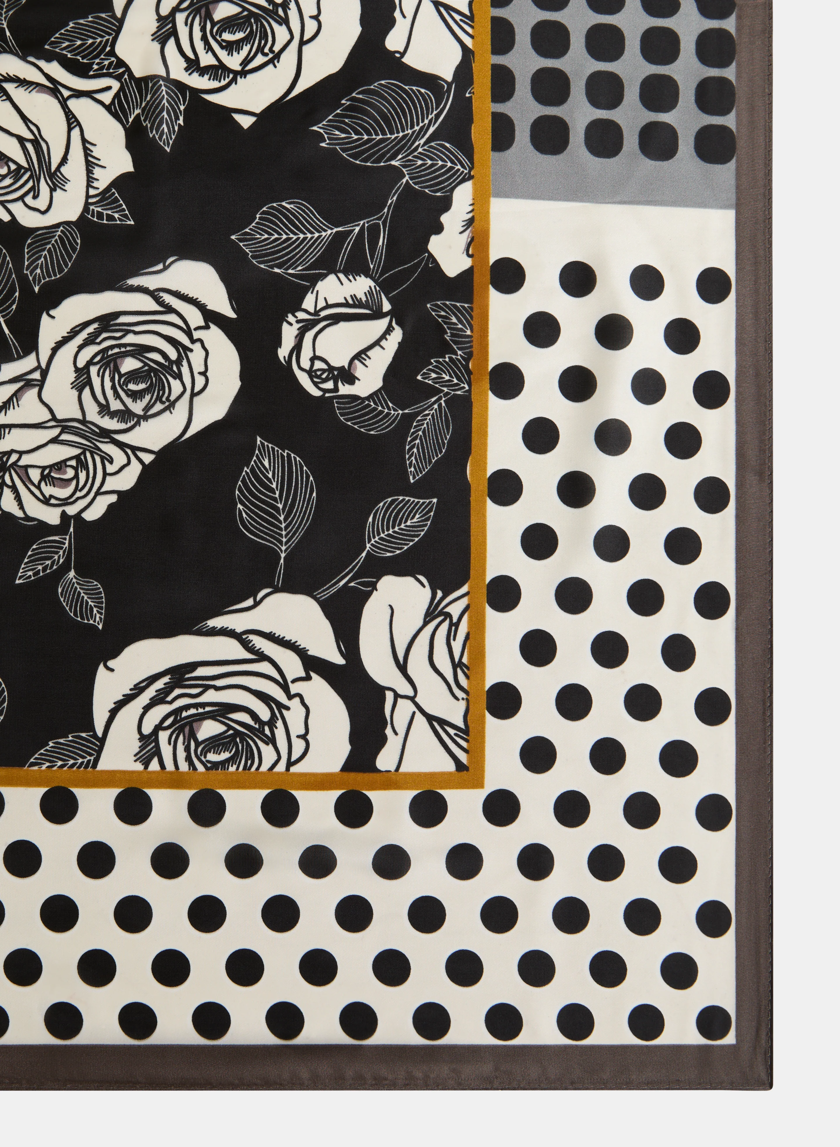 Mixed Print Polka Dot Scarf - Image 3