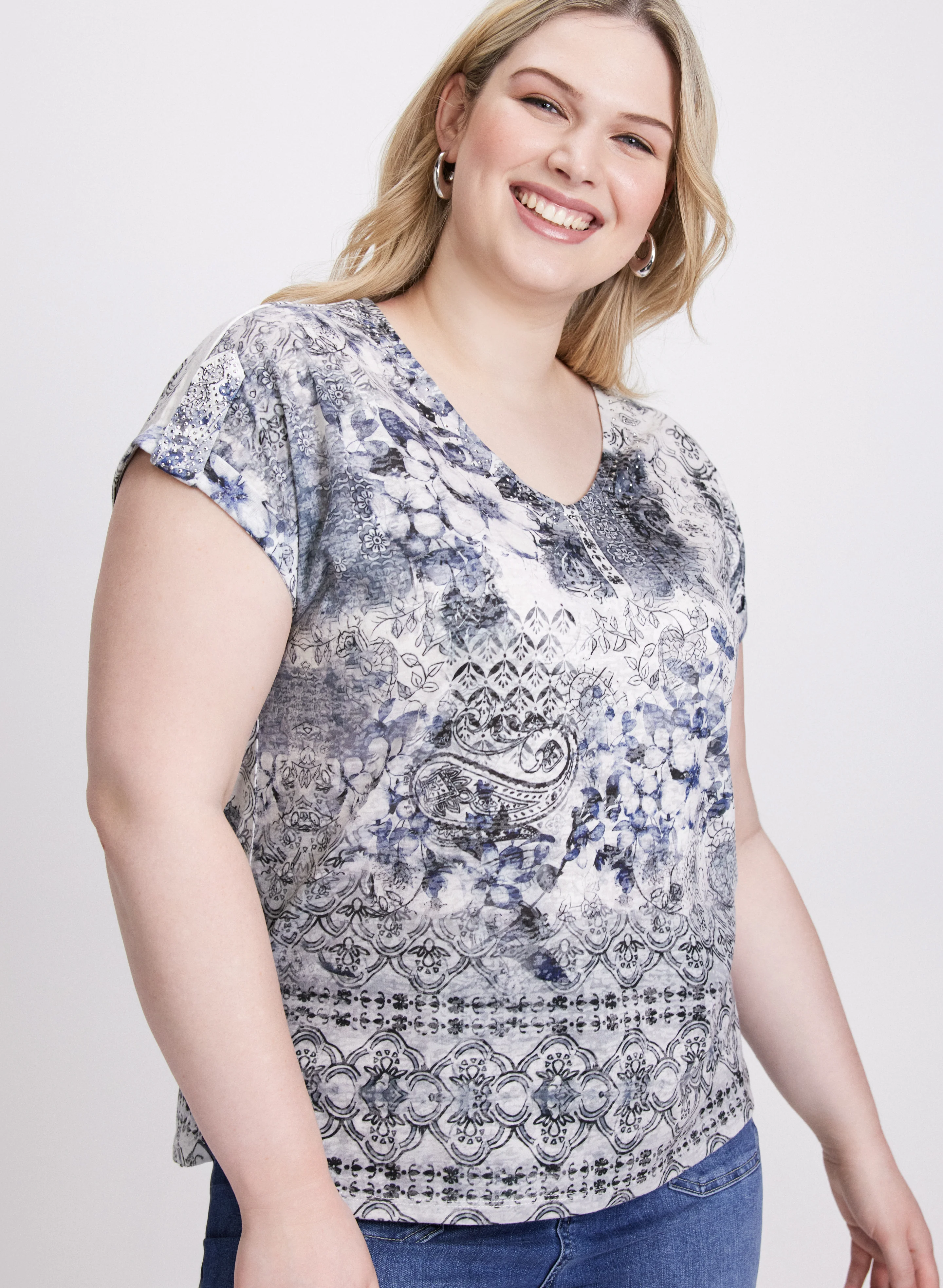 Mixed Print T-Shirt - Image 5