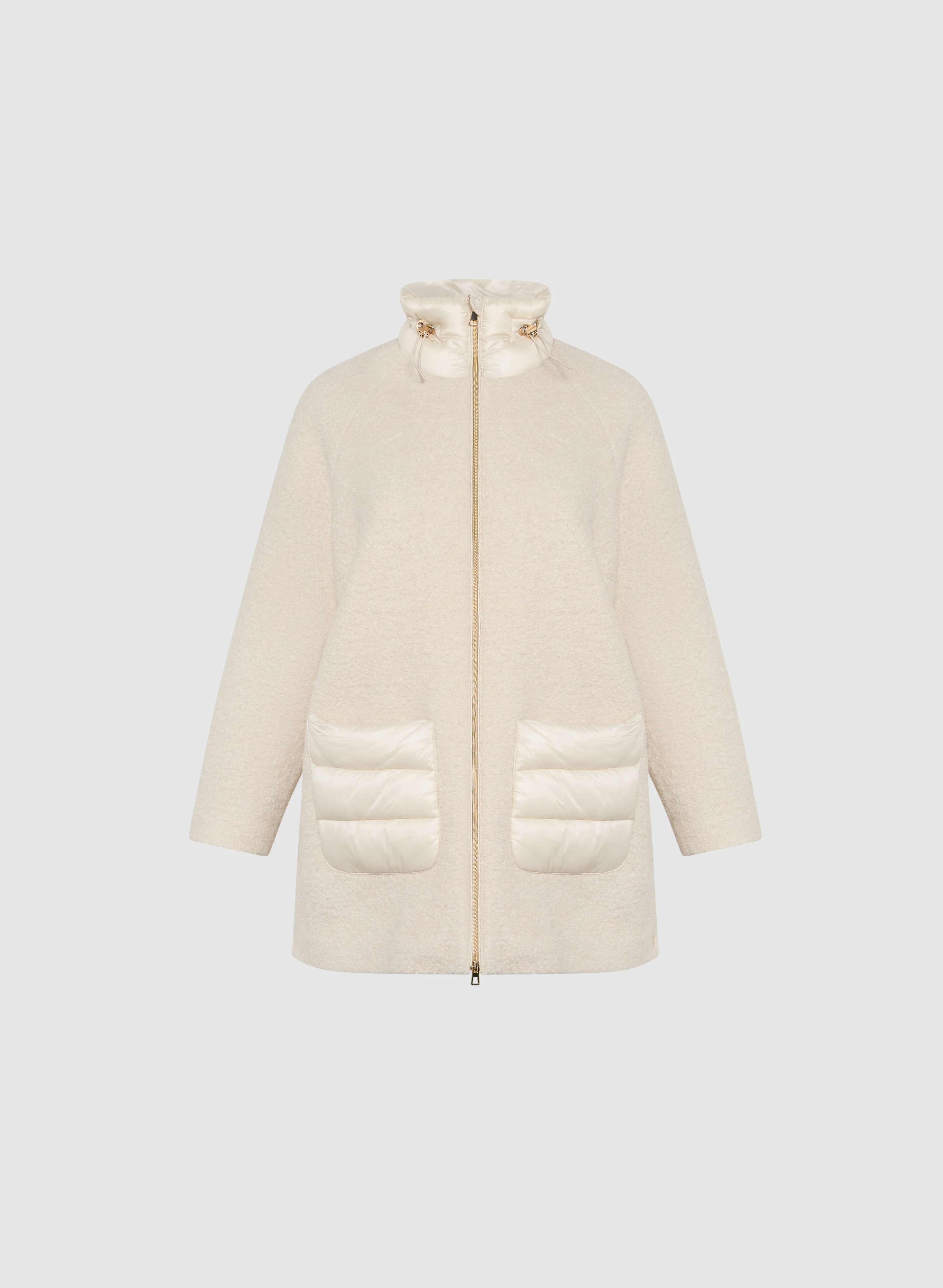 Mixed Puffer Wool-Blend Coat - Image 7