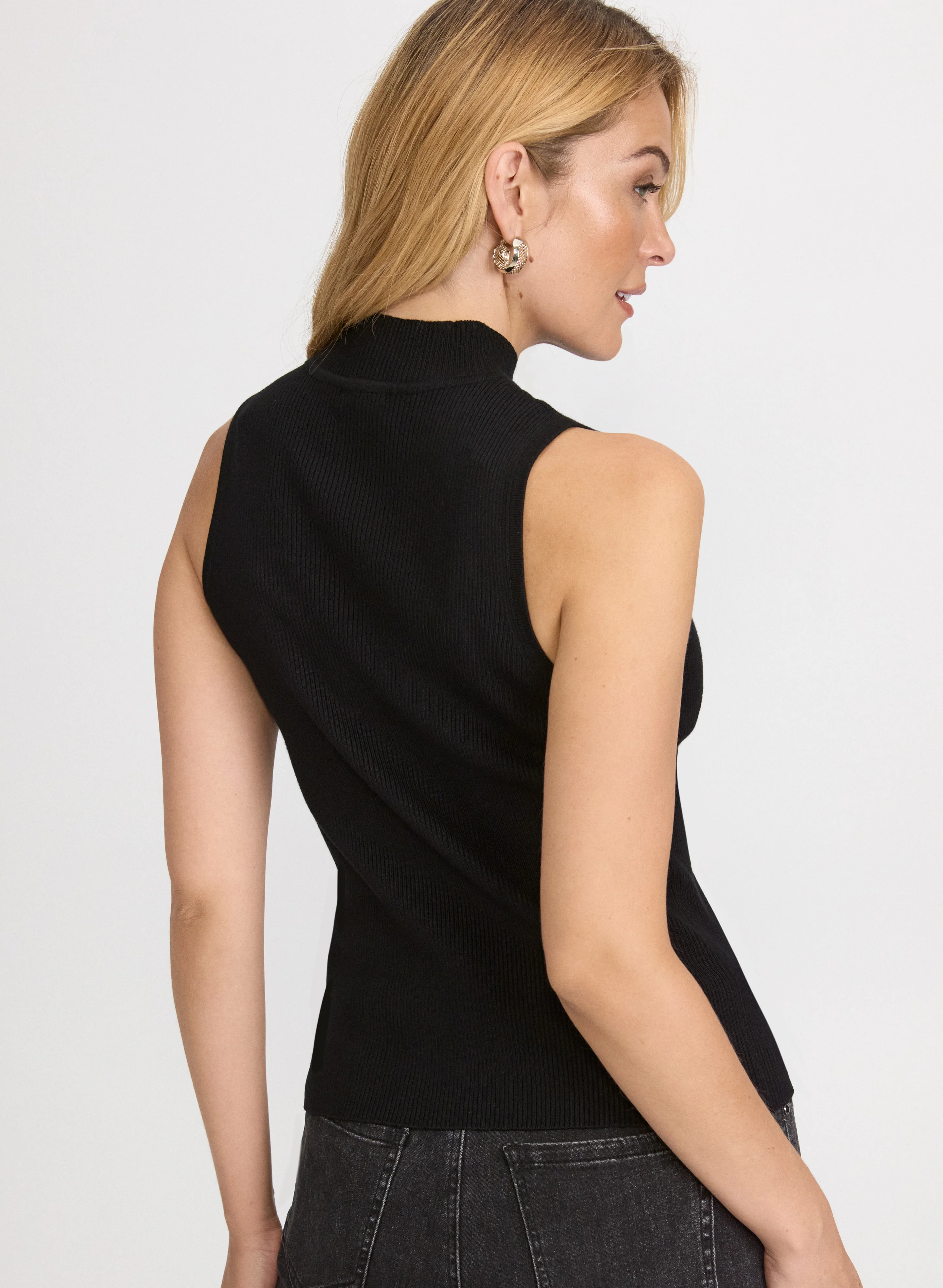 Mock Neck Sleeveless Knit - Image 5