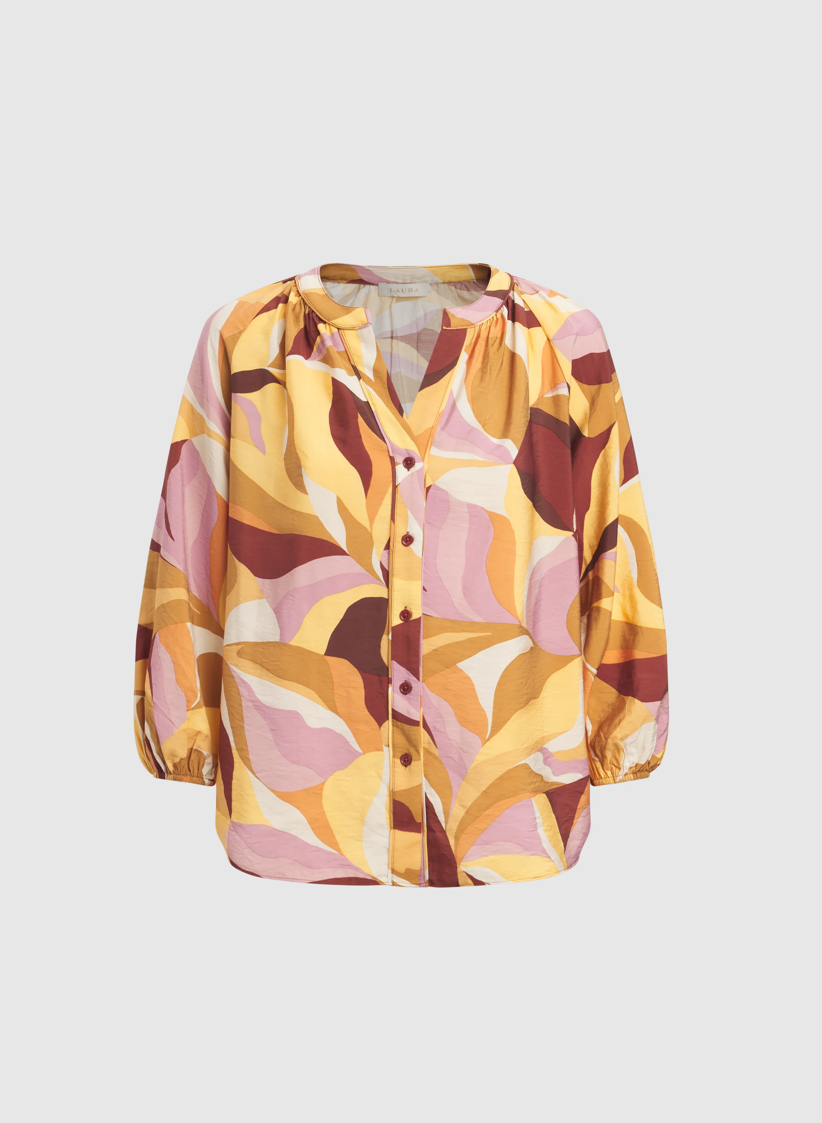 Multicolour Leaf Print Blouse - Image 5