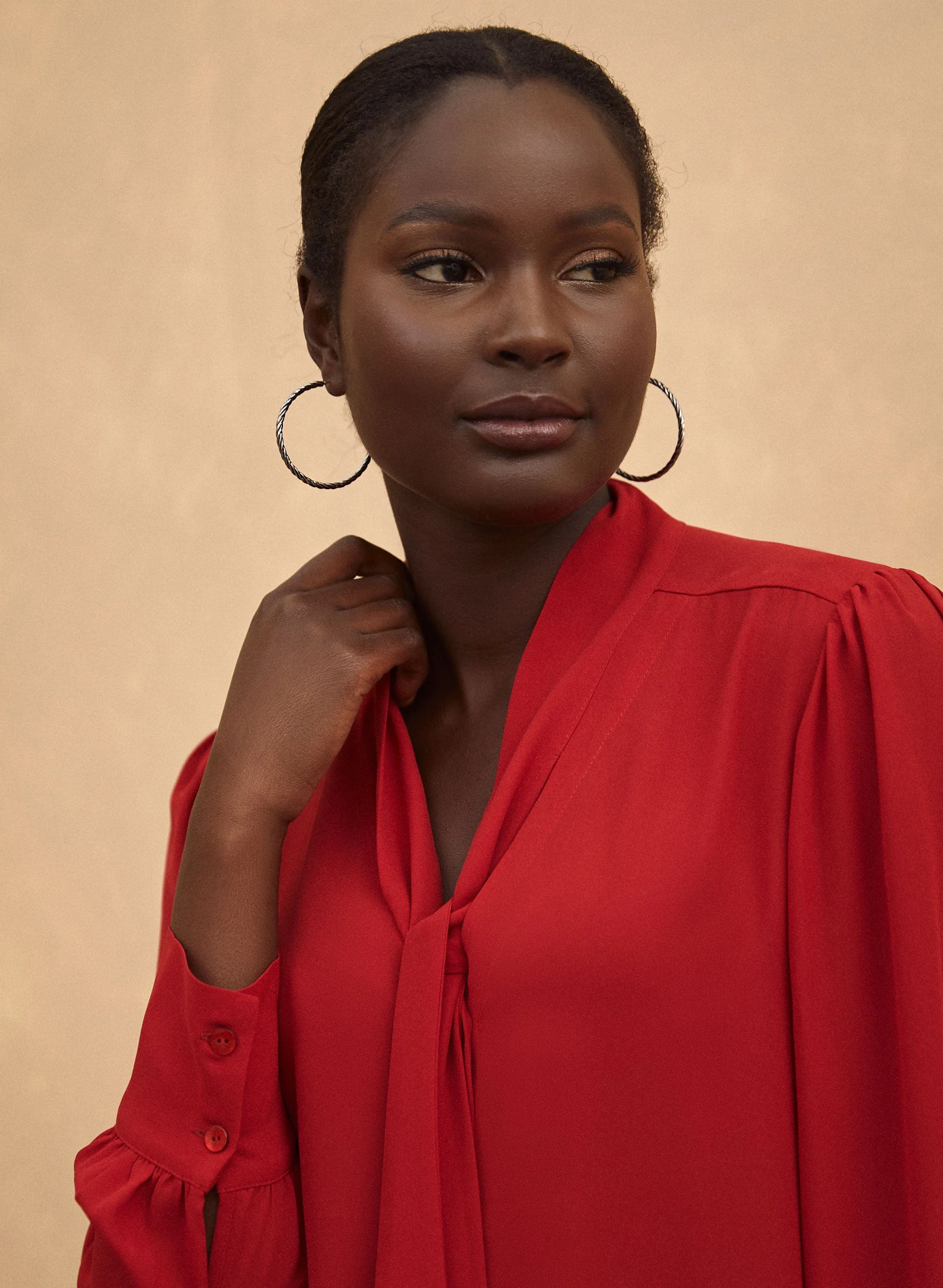 Neck Tie Detail Blouse - Image 2