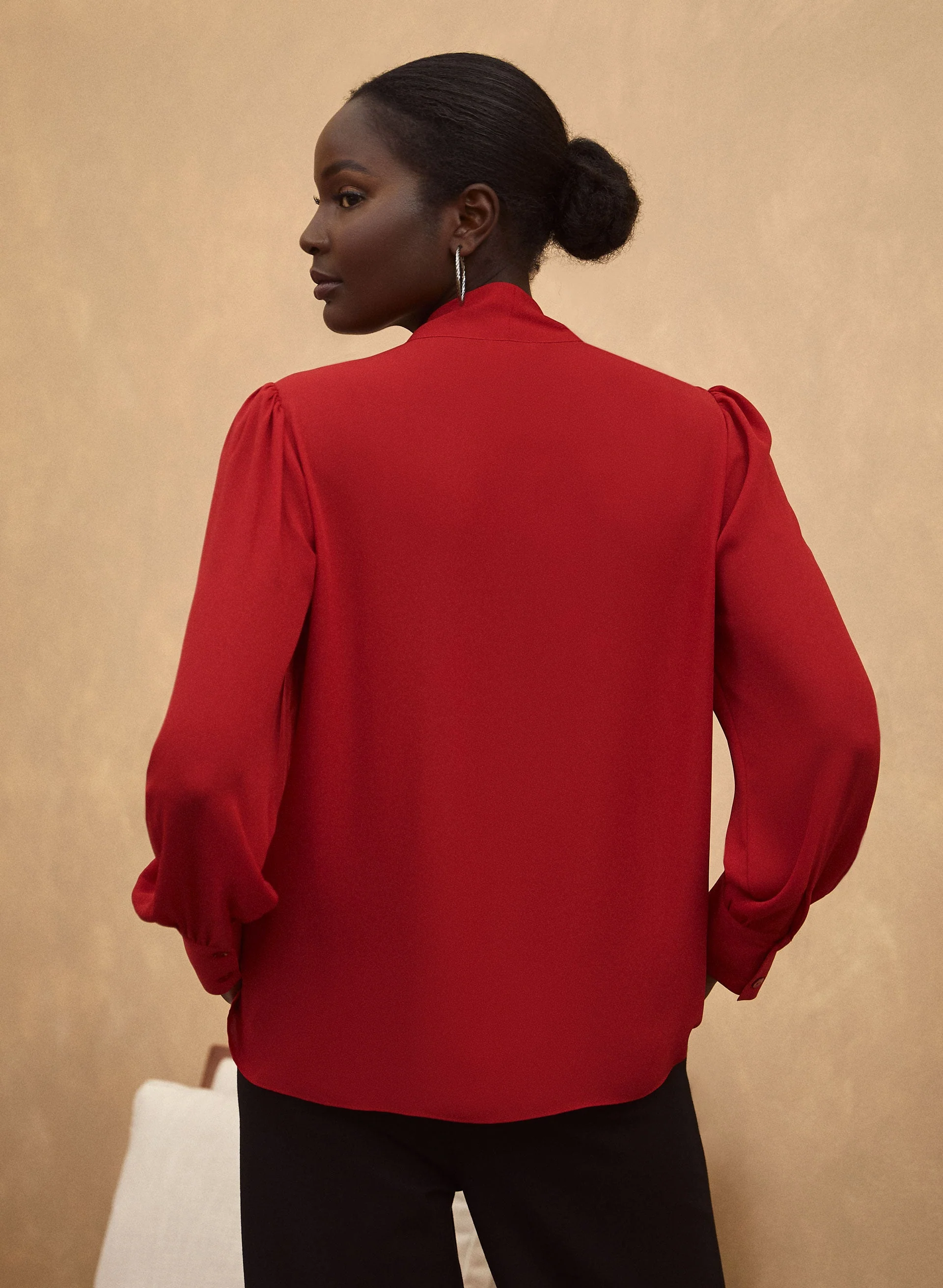 Neck Tie Detail Blouse - Image 3