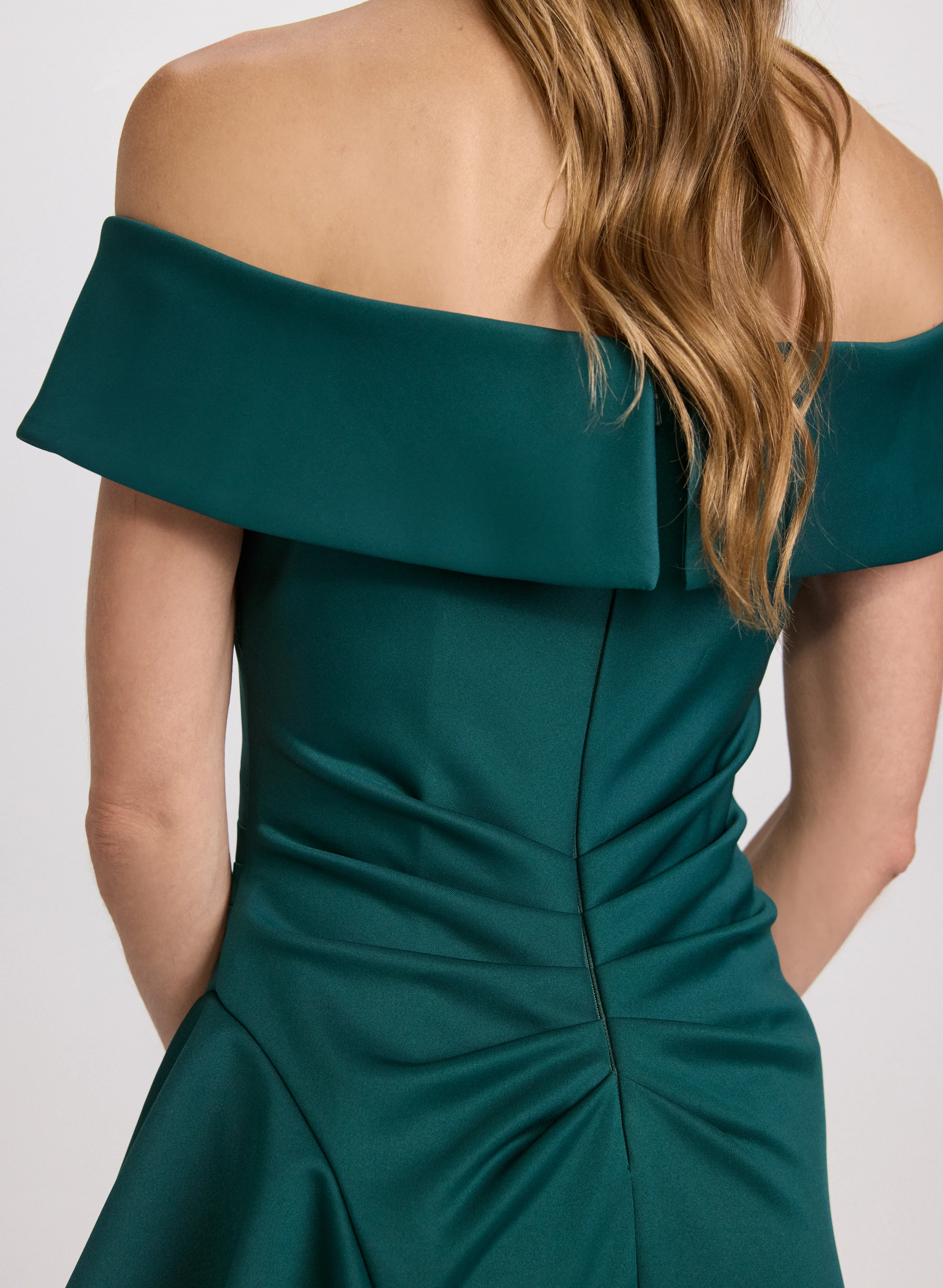 Off-Shoulder Waterfall Ruffle Dress - Image 5