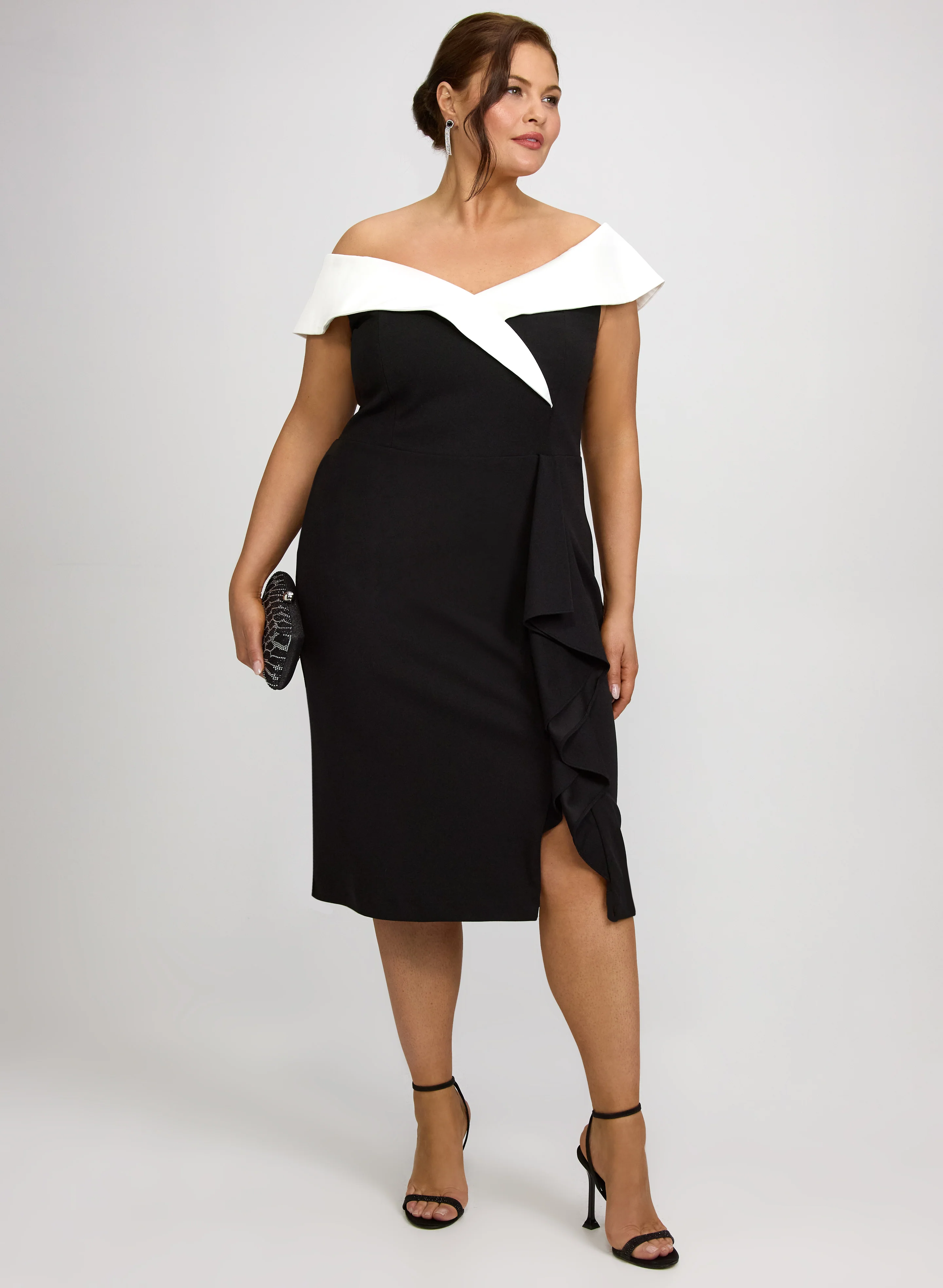 Off-The-Shoulder Fitted Dress