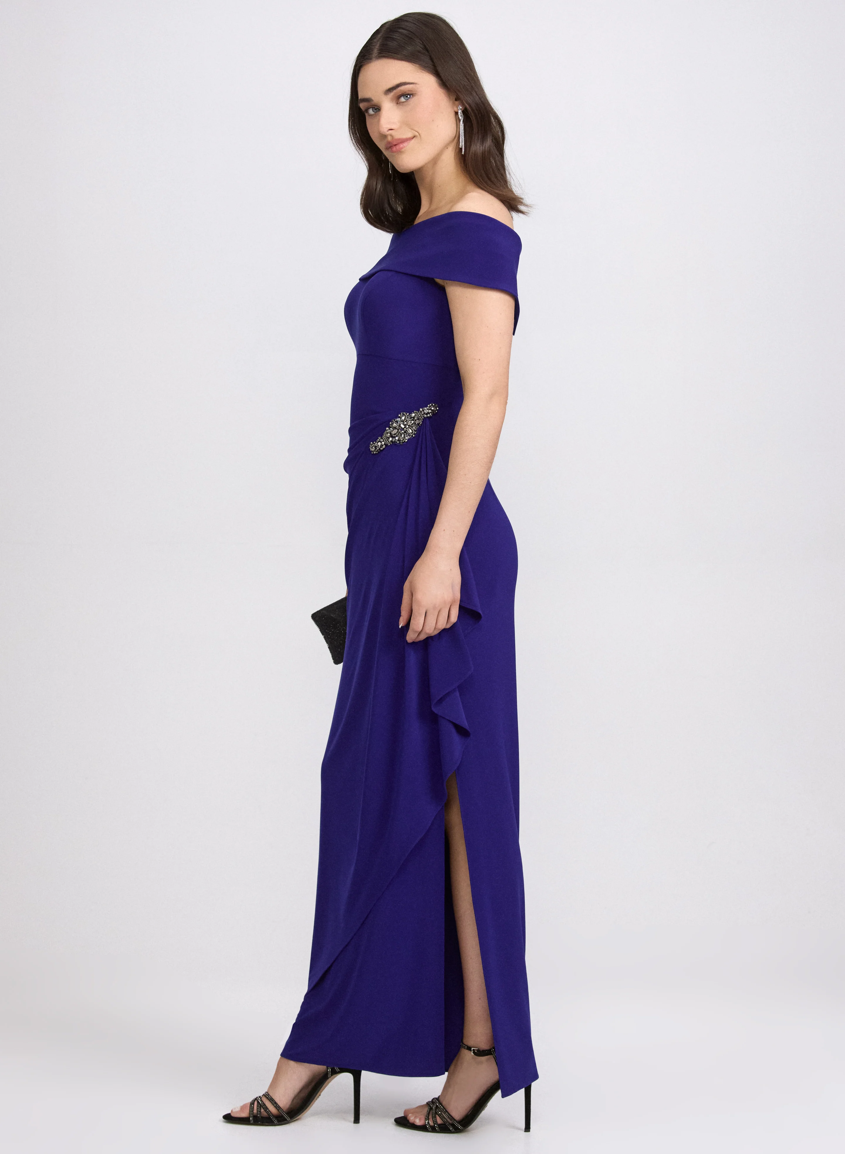 Off-The-Shoulder Fitted Dress - Image 2