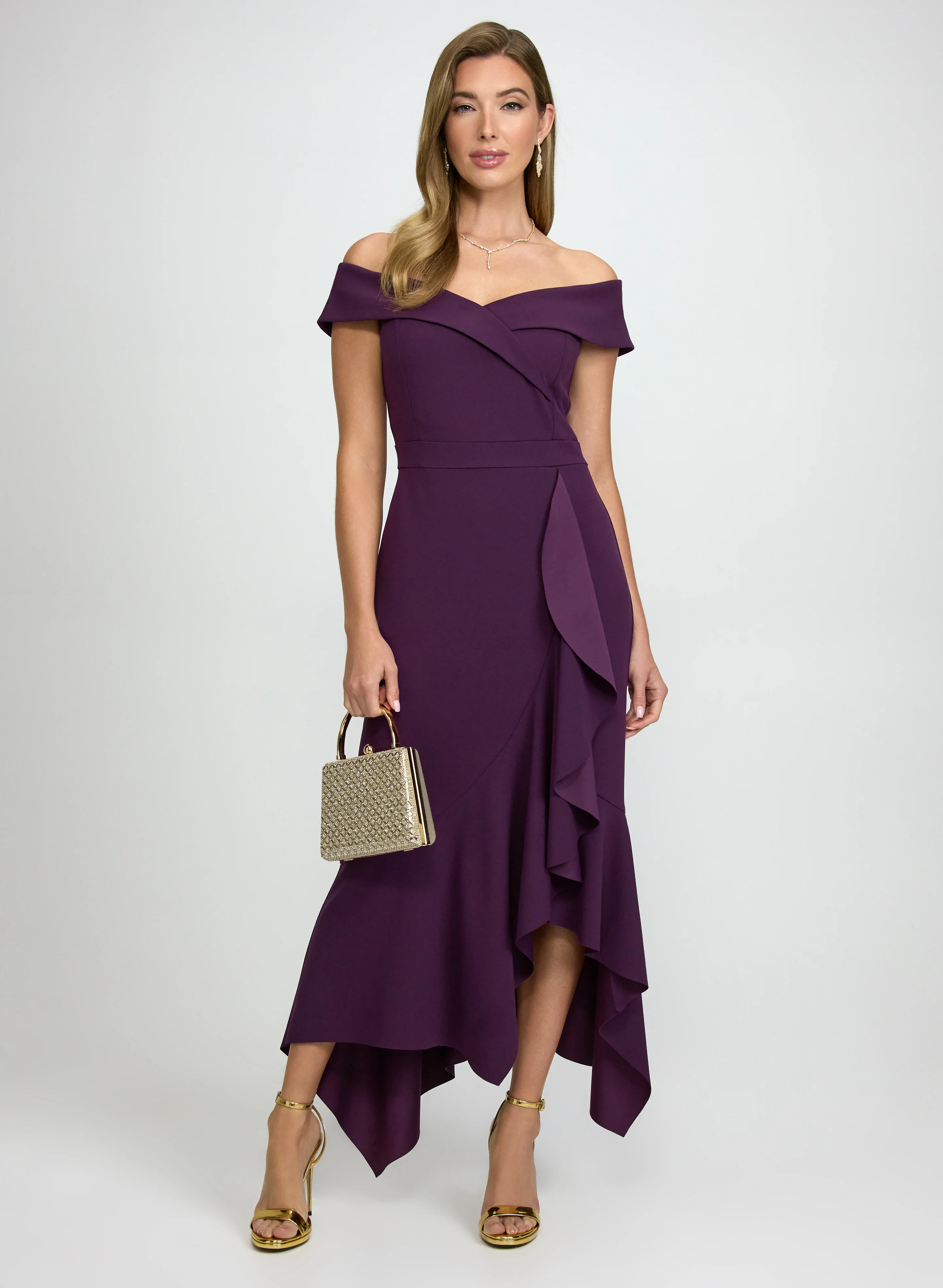 Off-The-Shoulder Ruffle Dress