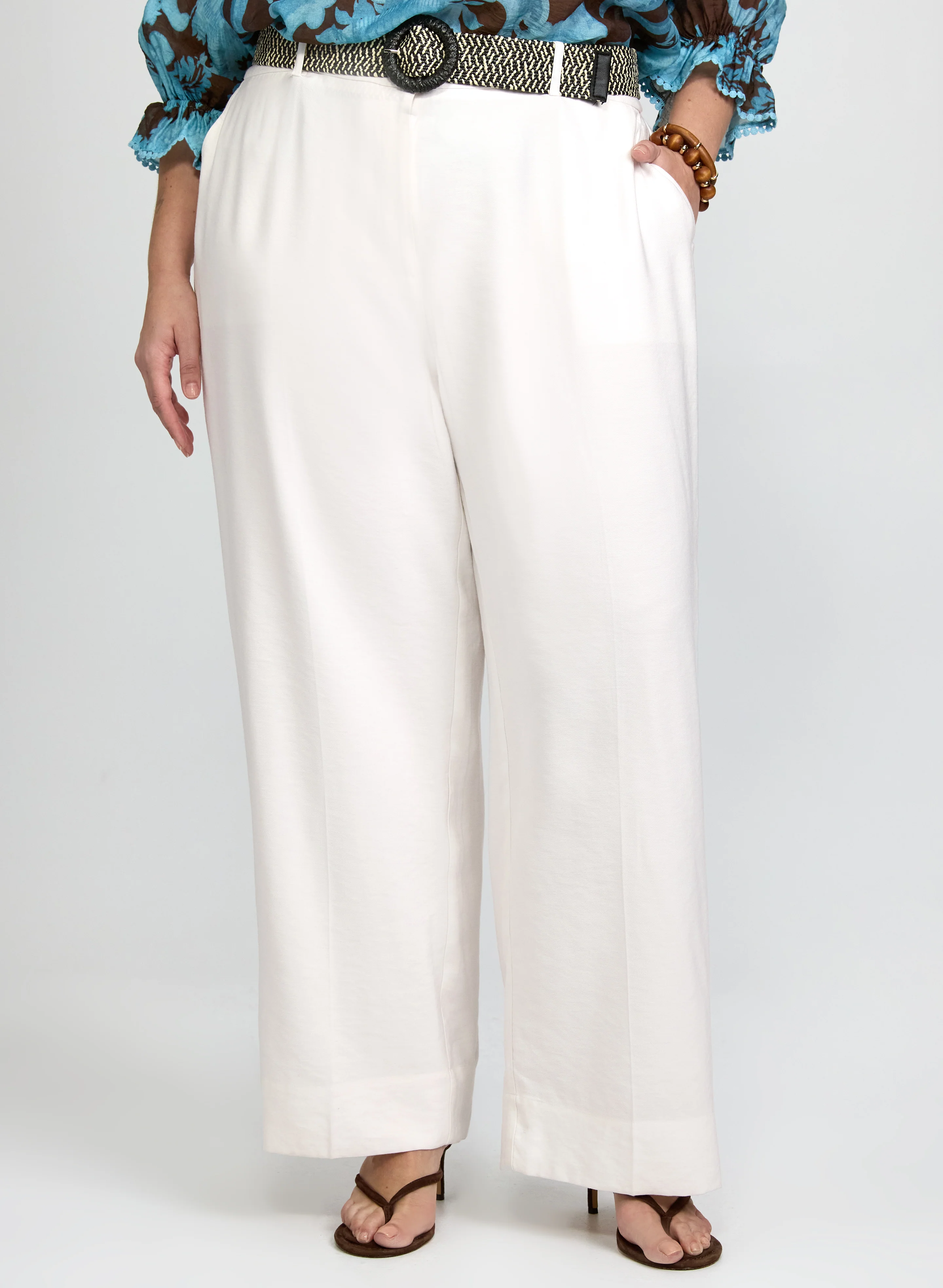 Olivia Belted Wide-Leg Pants