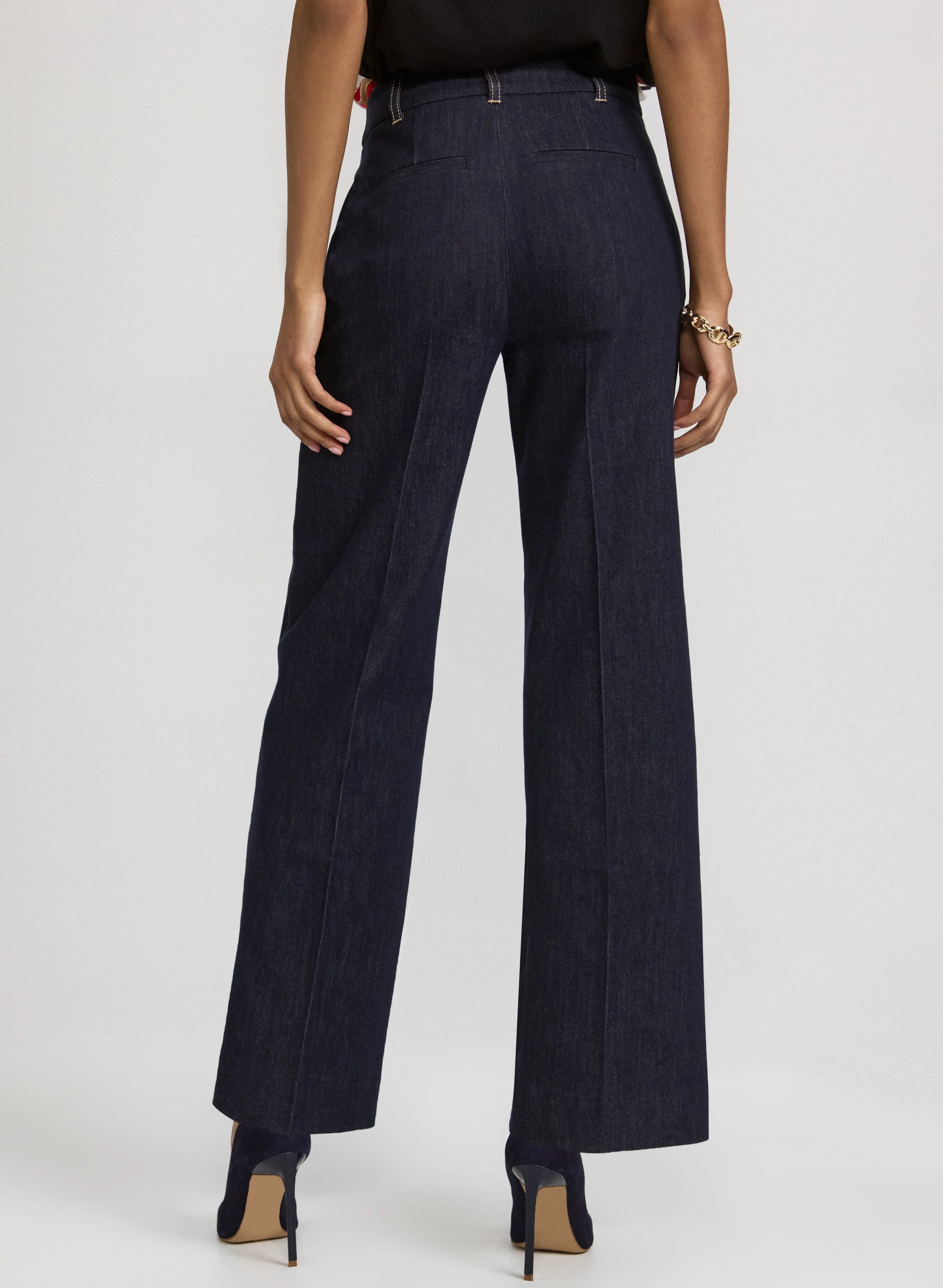 Olivia Denim Wide-Leg Pants - Image 4