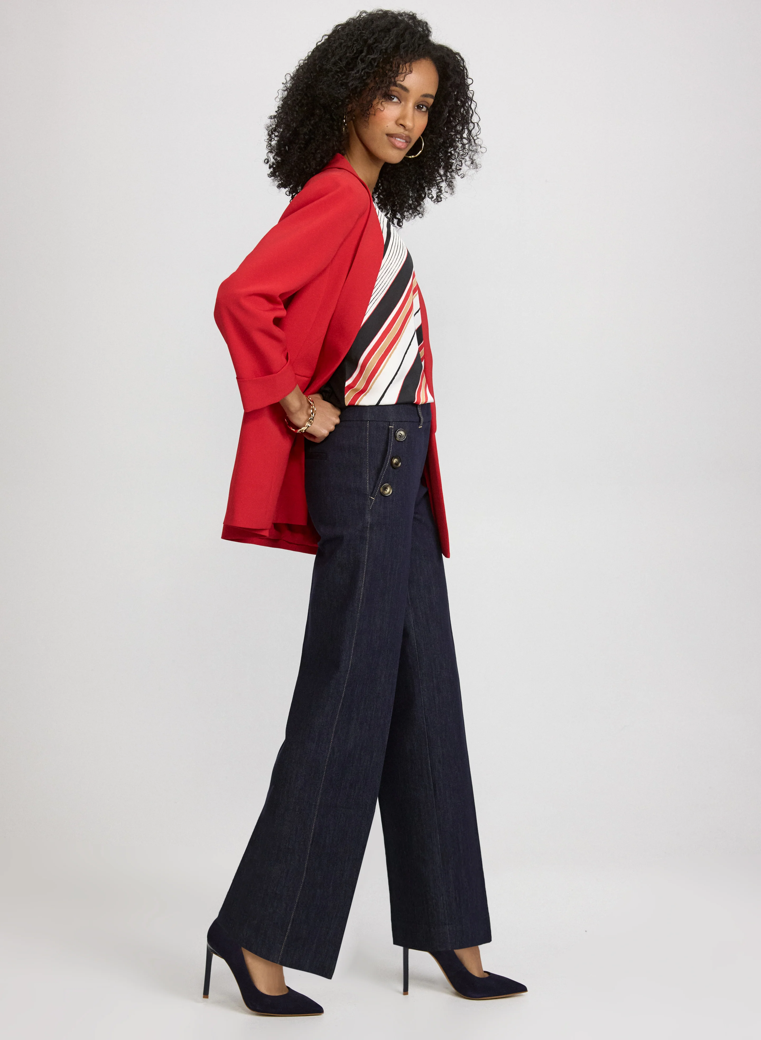 Olivia Denim Wide-Leg Pants - Image 5