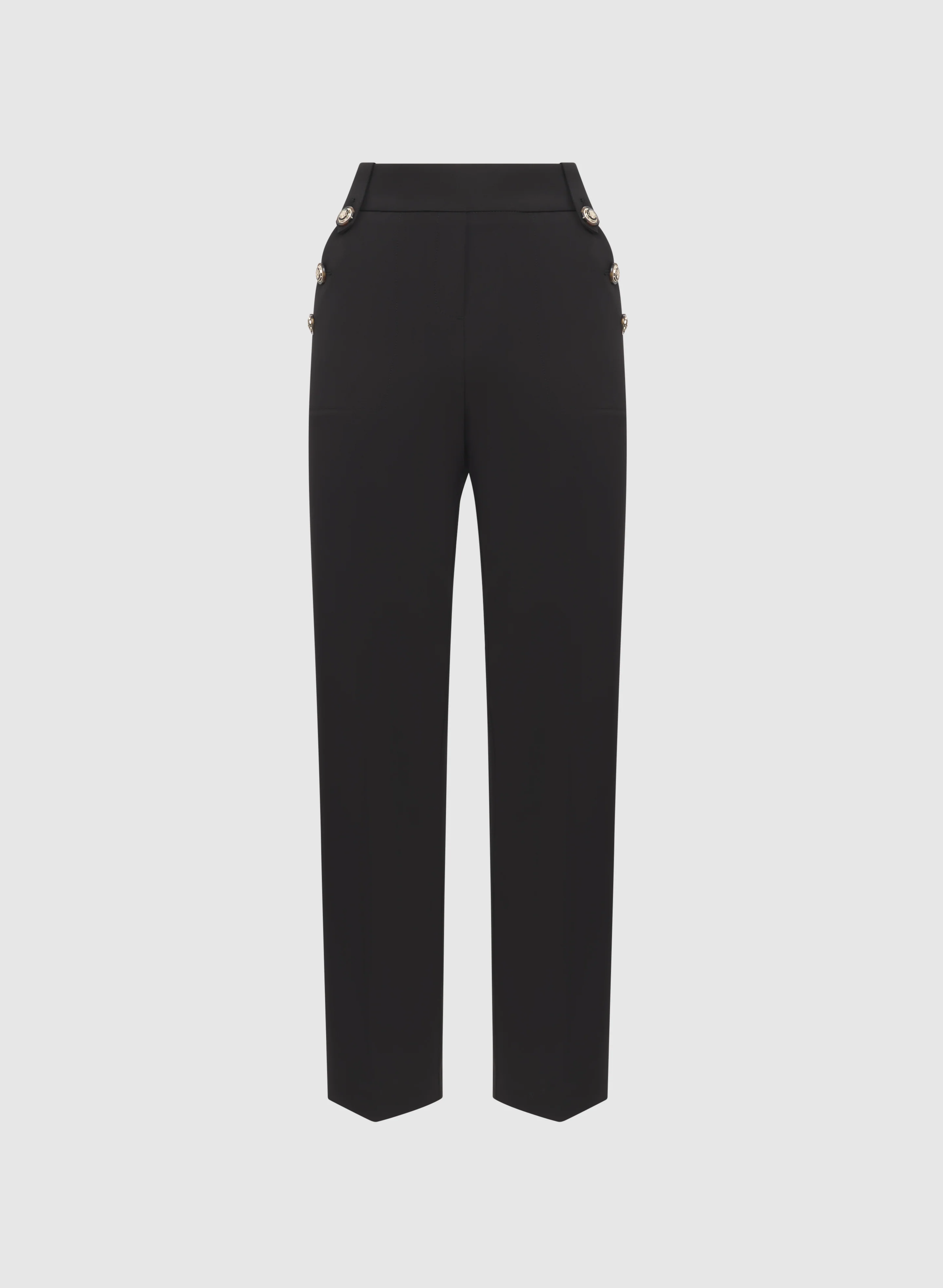 Olivia Embossed Button Wide-Leg Pants - Image 6