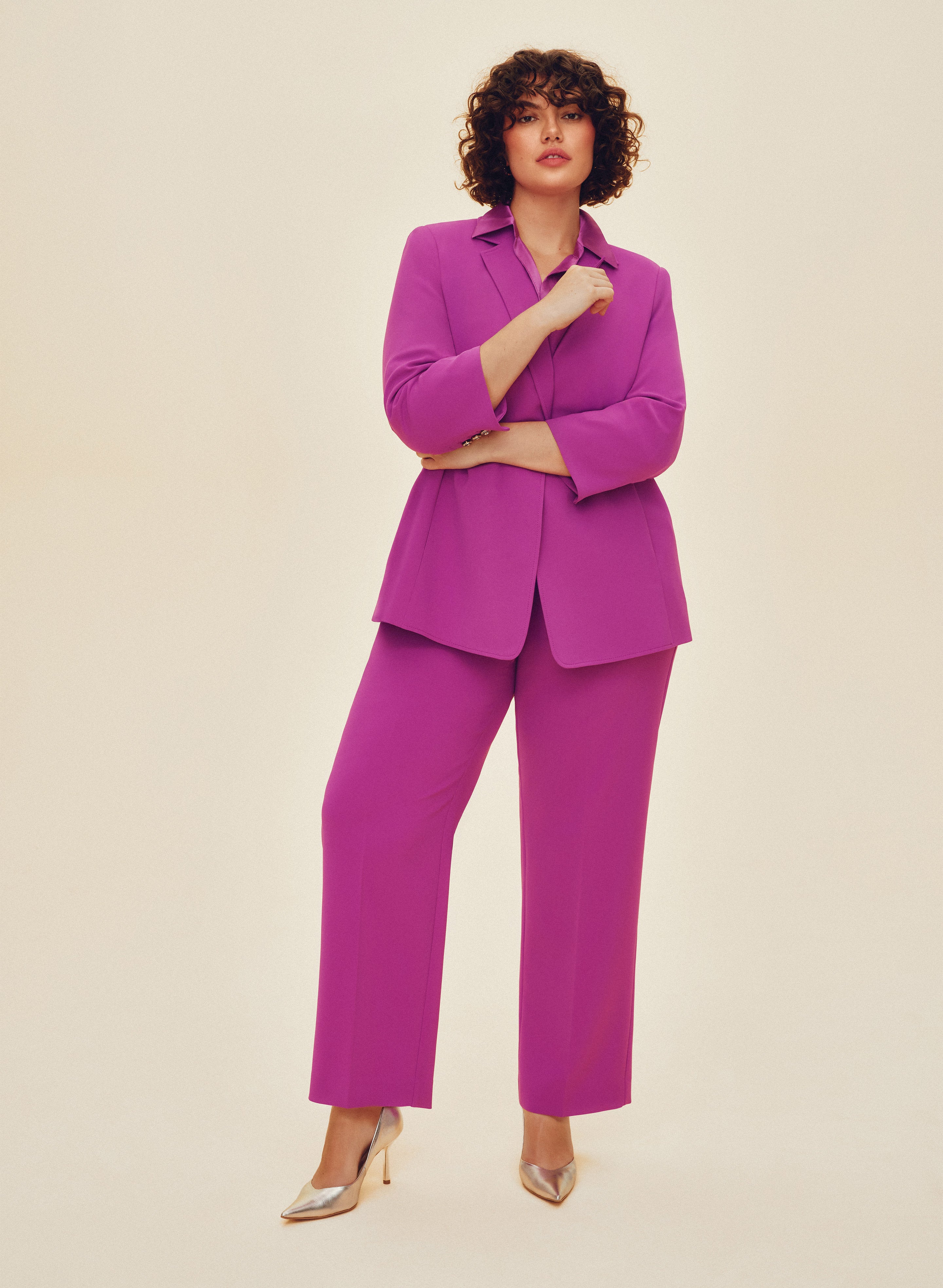 Olivia Twill Wide-Leg Pants - Image 3