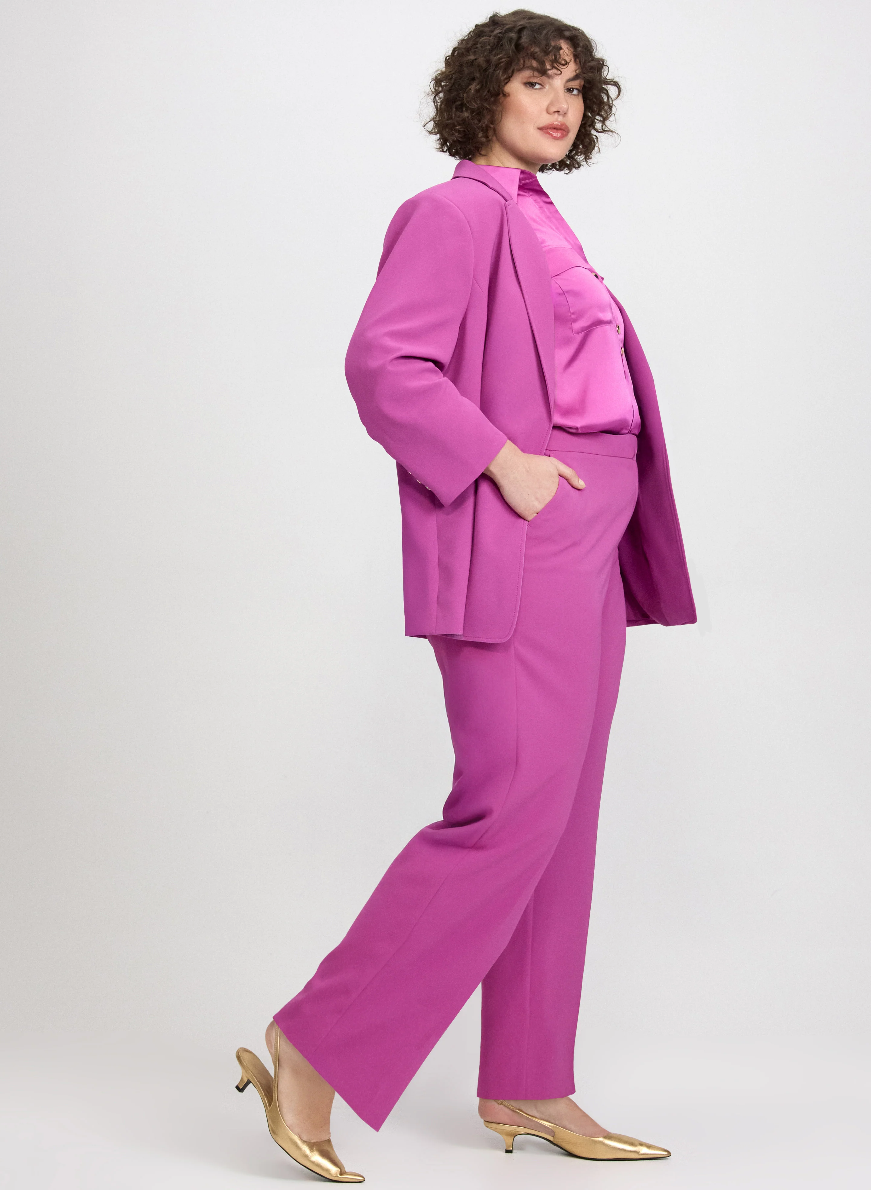 Olivia Twill Wide-Leg Pants - Image 4