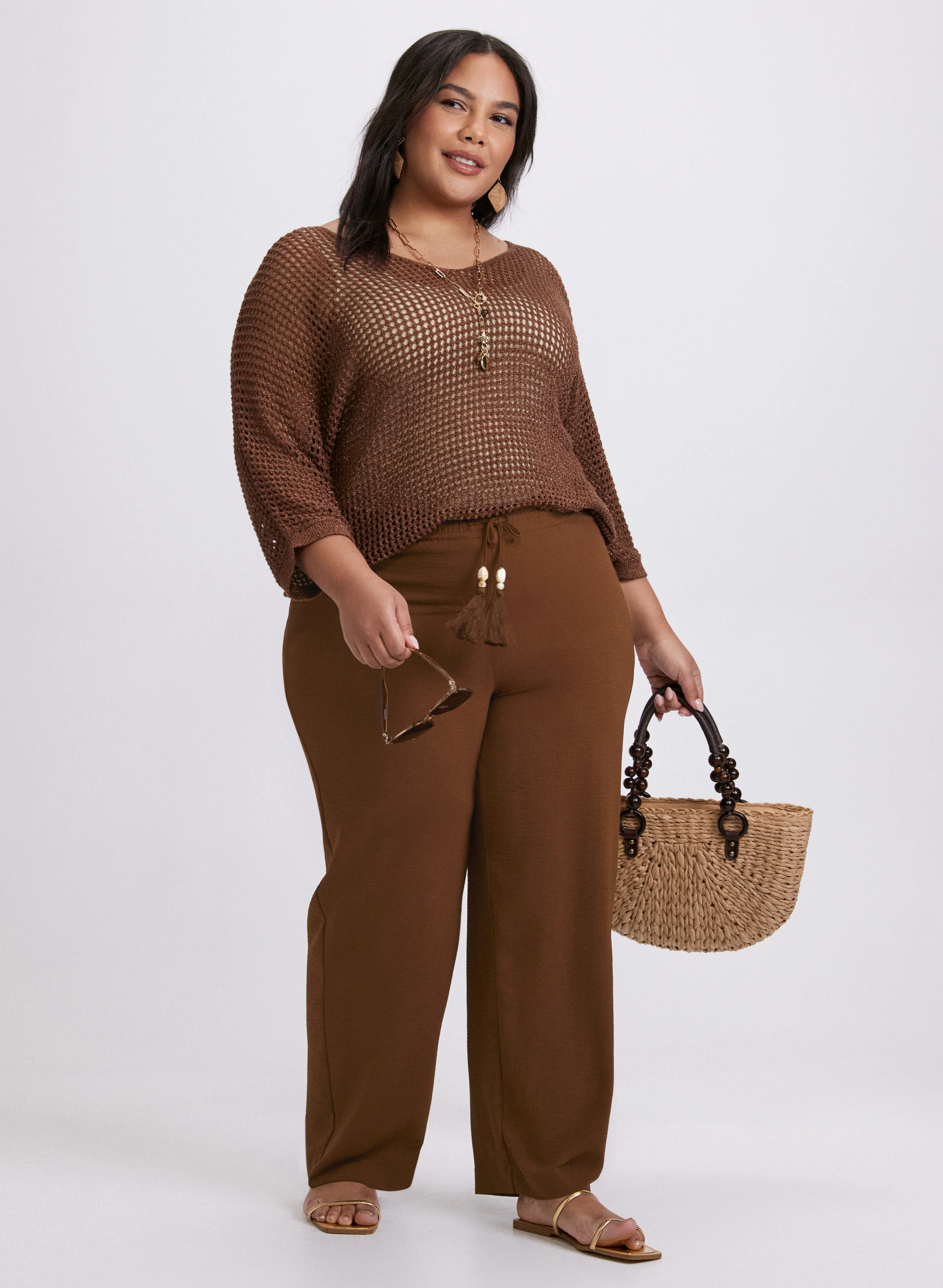 Olivia Crinkled Wide-Leg Pants - Image 5