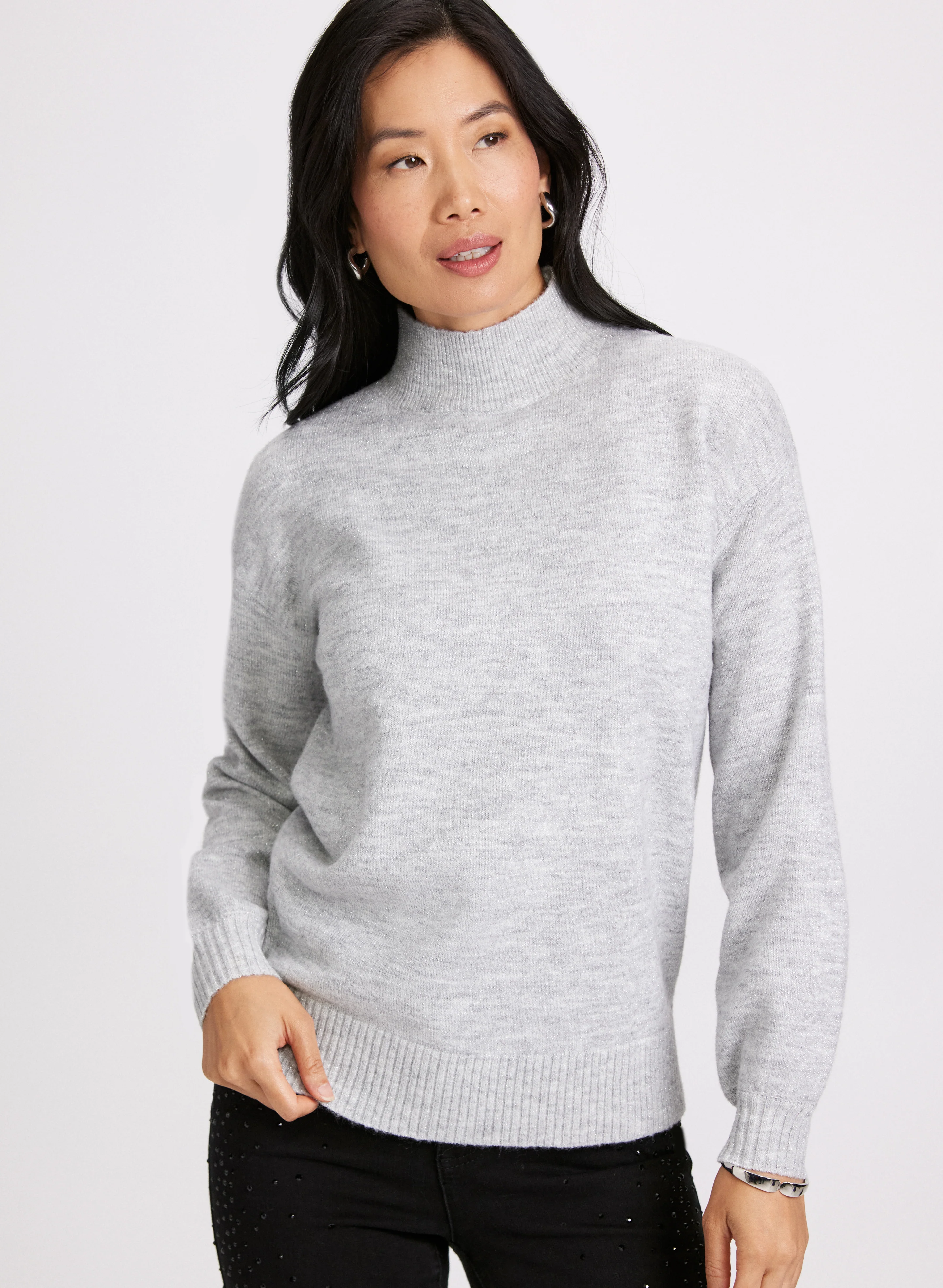 Ombre Mock Neck Knit Sweater - Image 4