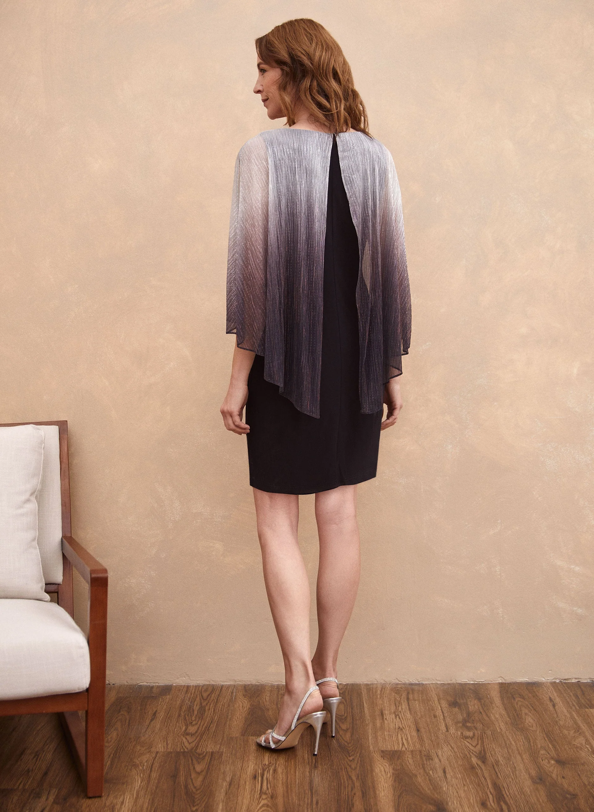 Ombre Plisse Poncho Dress - Image 2