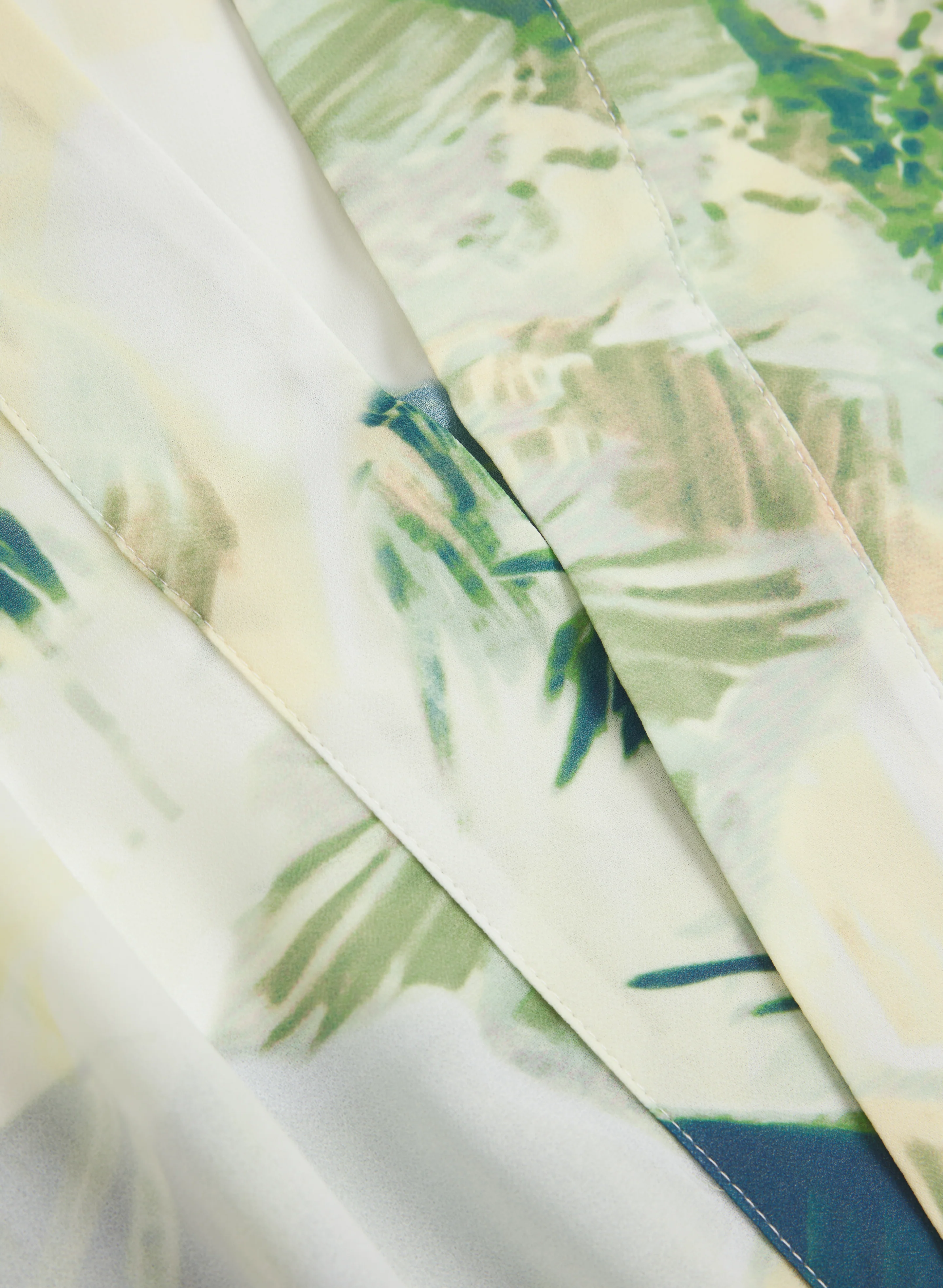 Open-Front Palm Print Blouse - Image 7