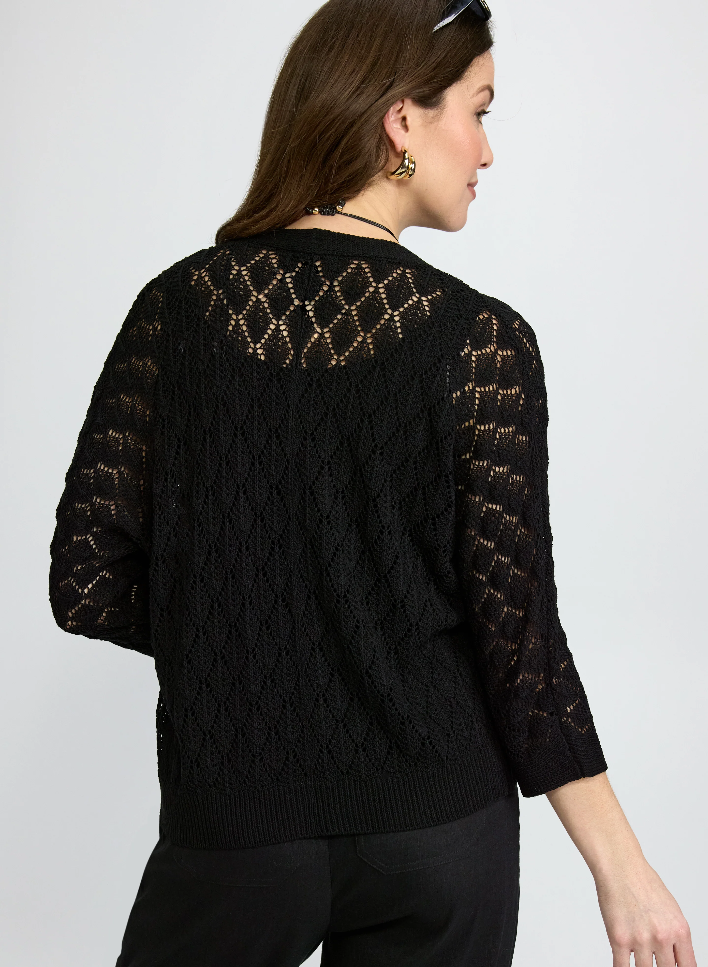Open Knit Cardigan - Image 4