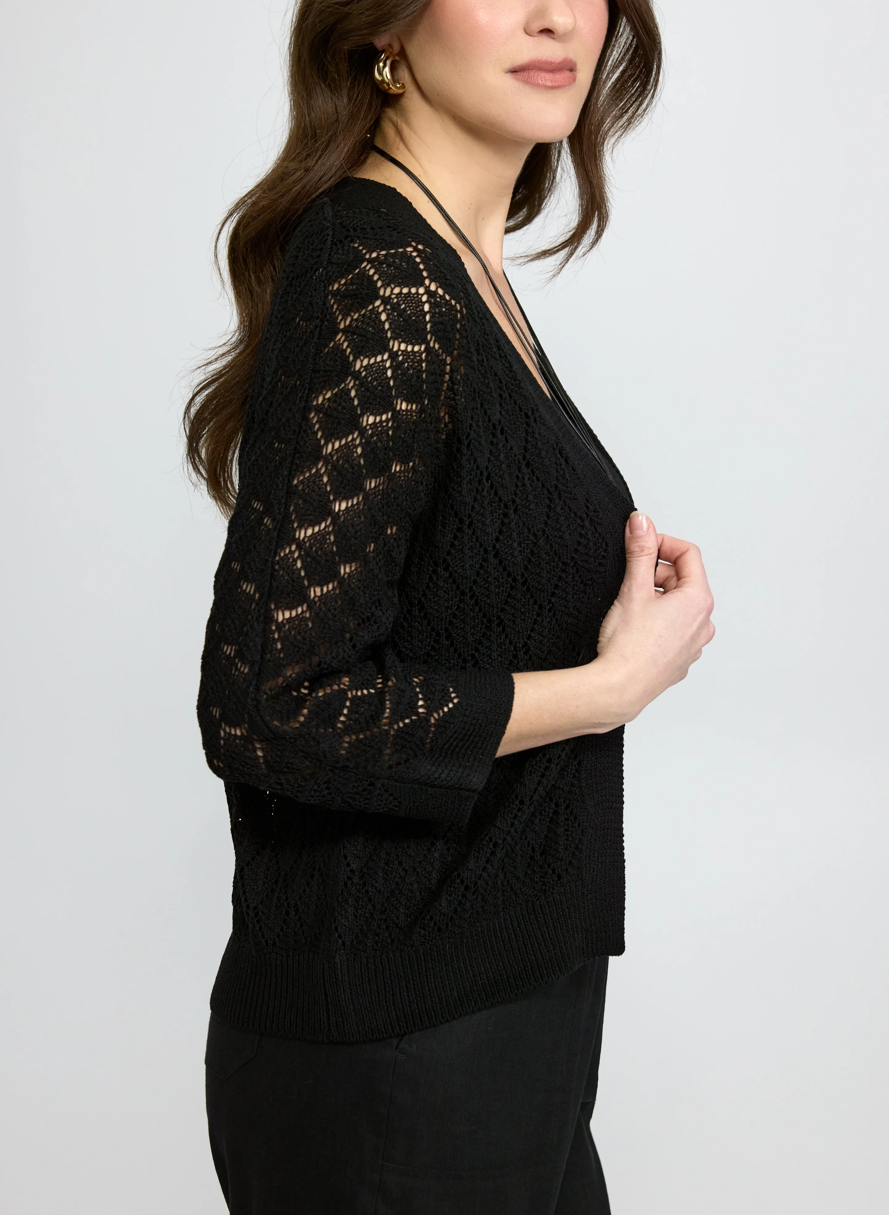 Open Knit Cardigan - Image 5