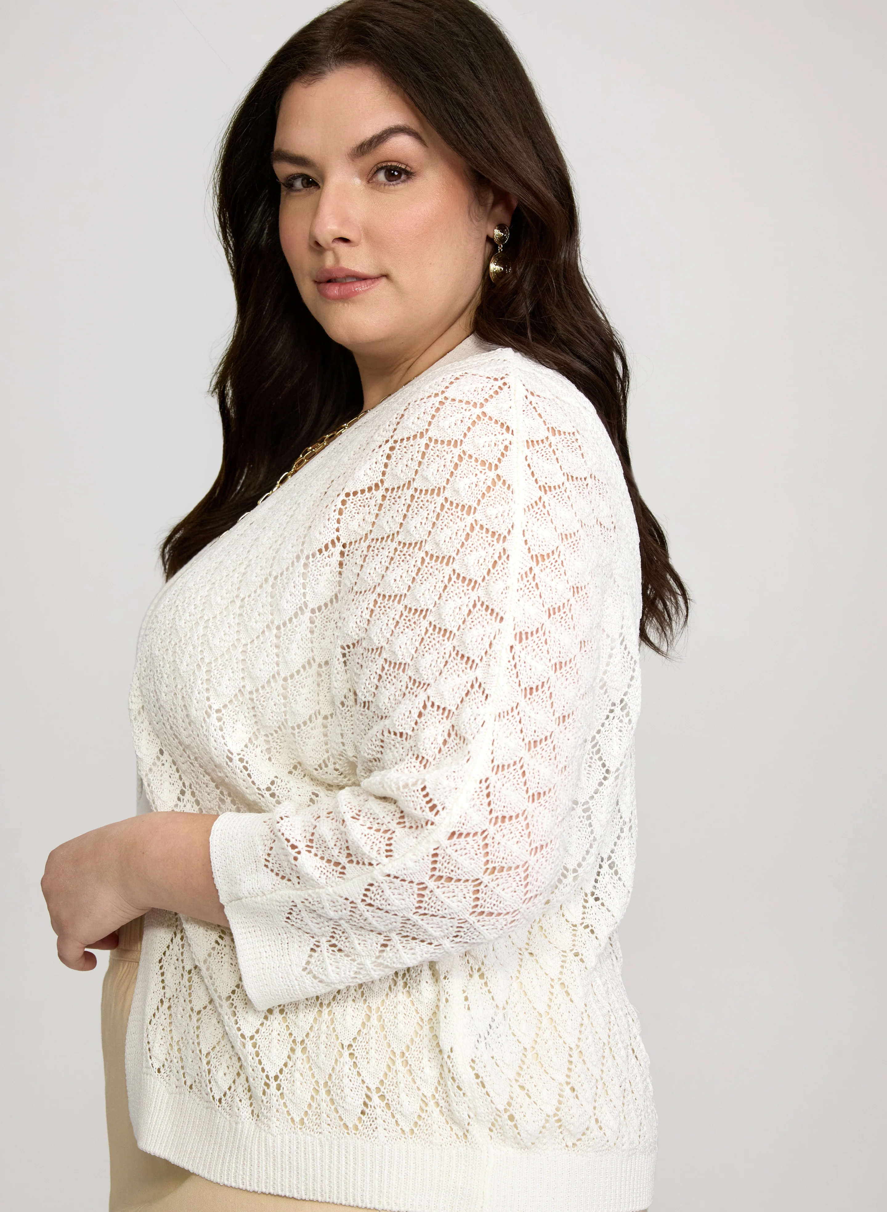 Open Knit Cardigan - Image 5