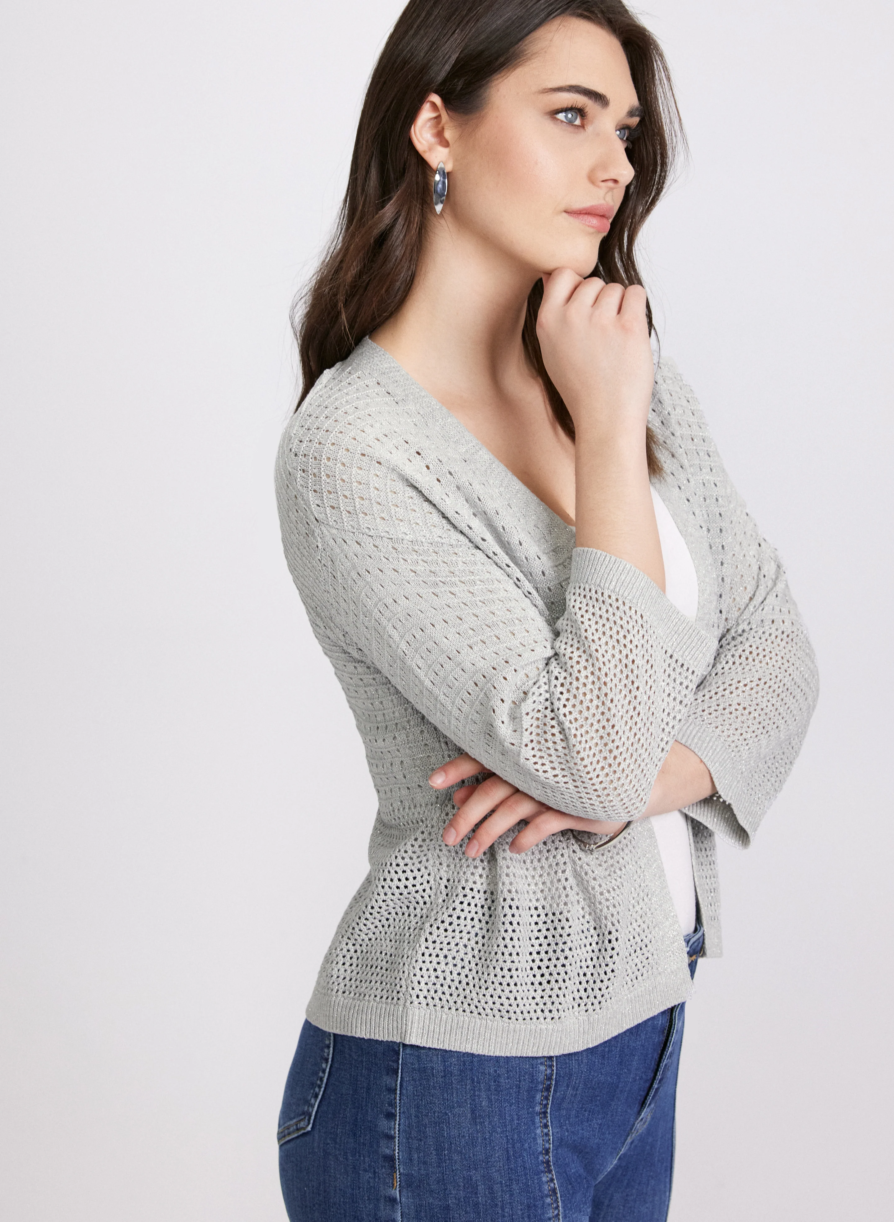Open Knit Cardigan - Image 4