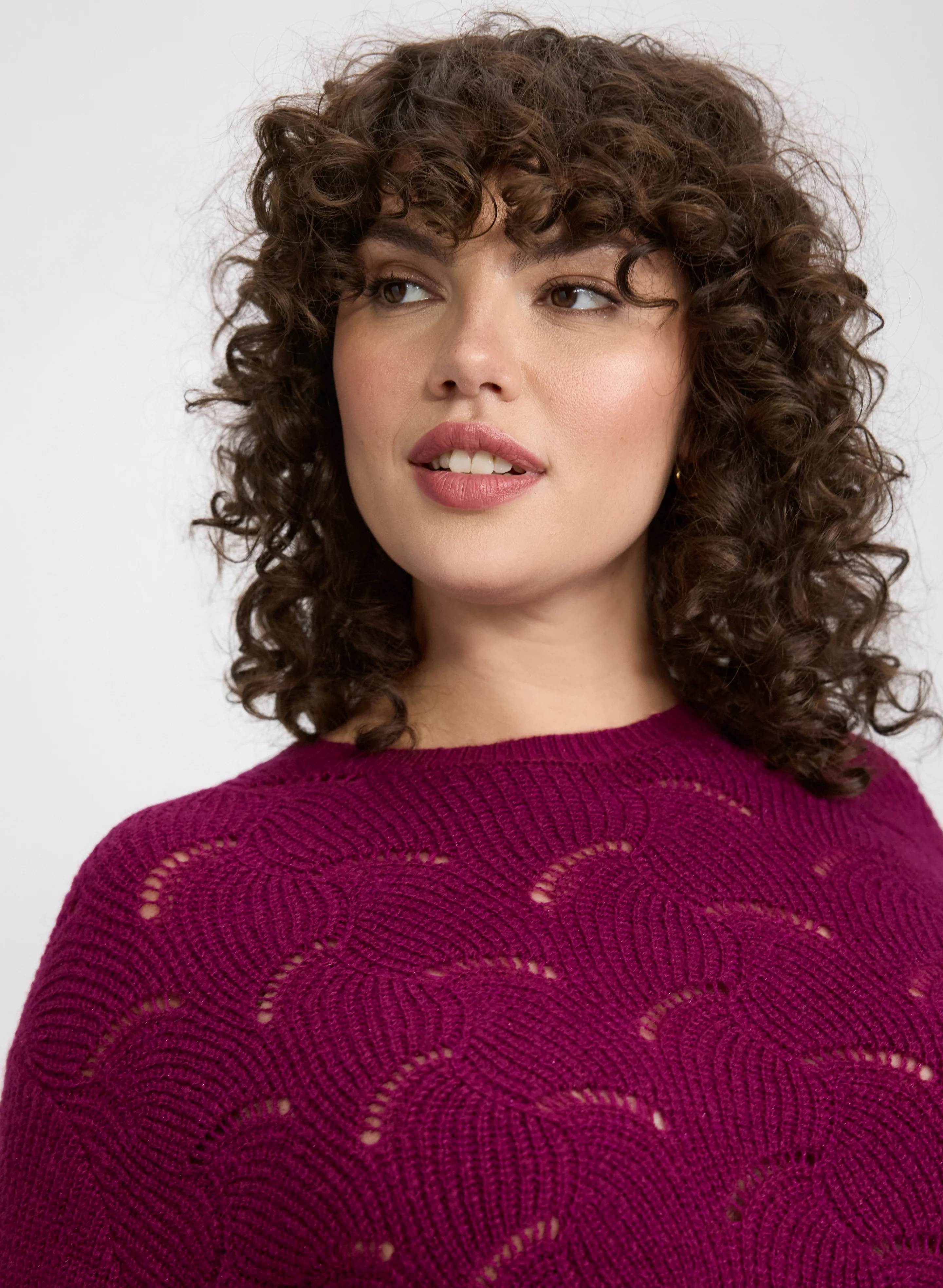 Open Knit Metallic Sweater - Image 10