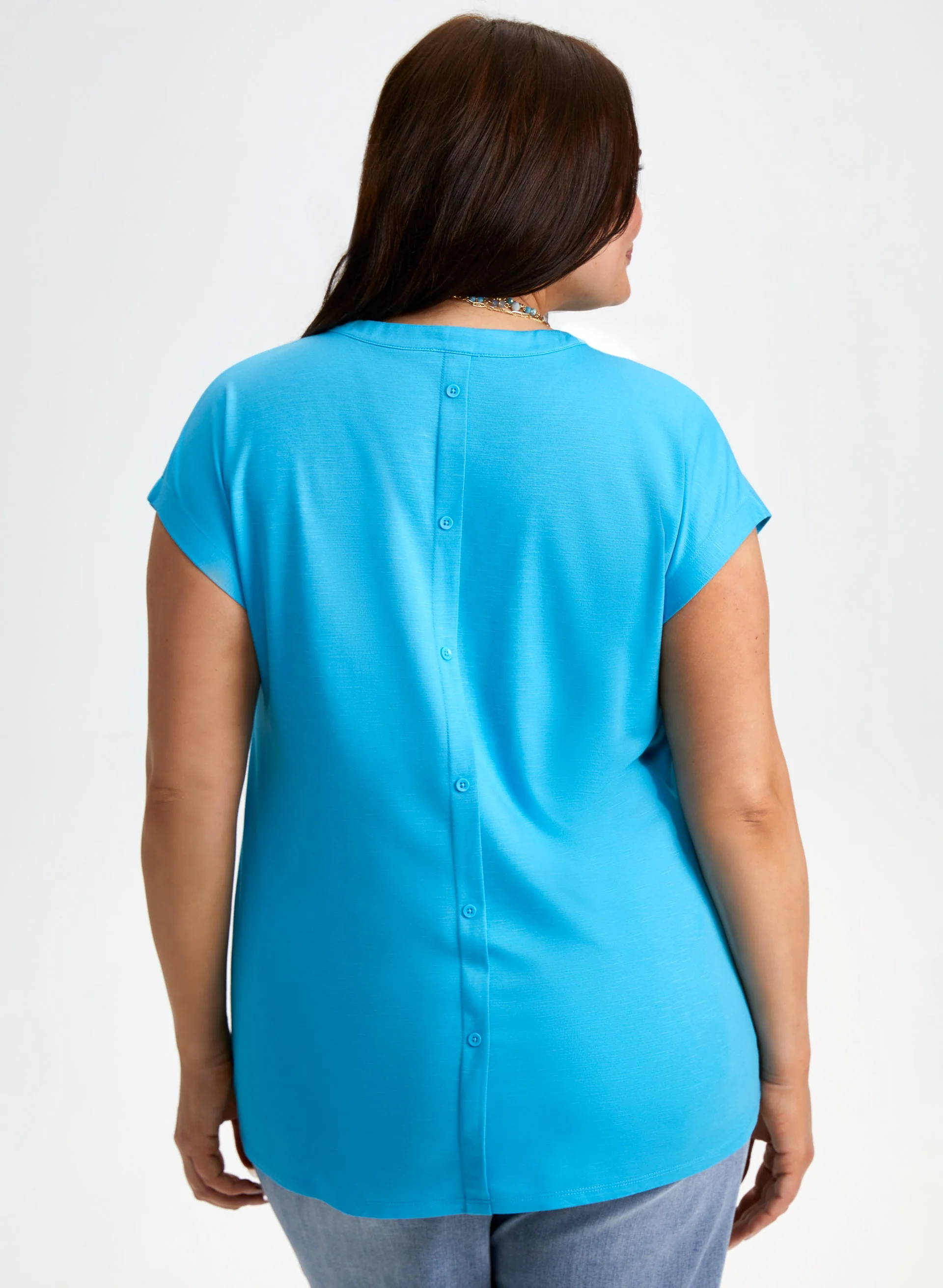 Open V-Neck Tee - Image 4