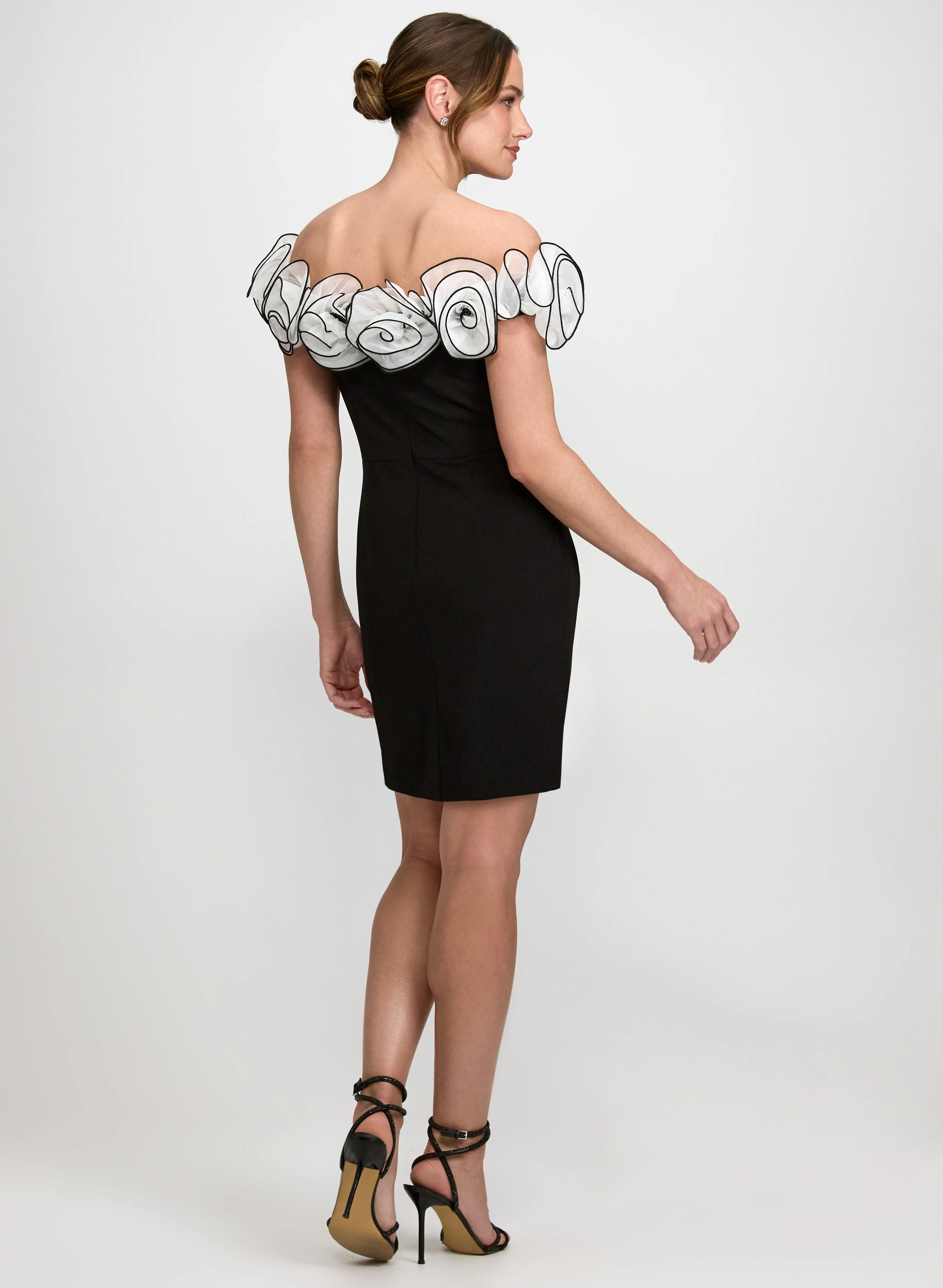 Organza Off-The-Shoulder Dress - Image 5