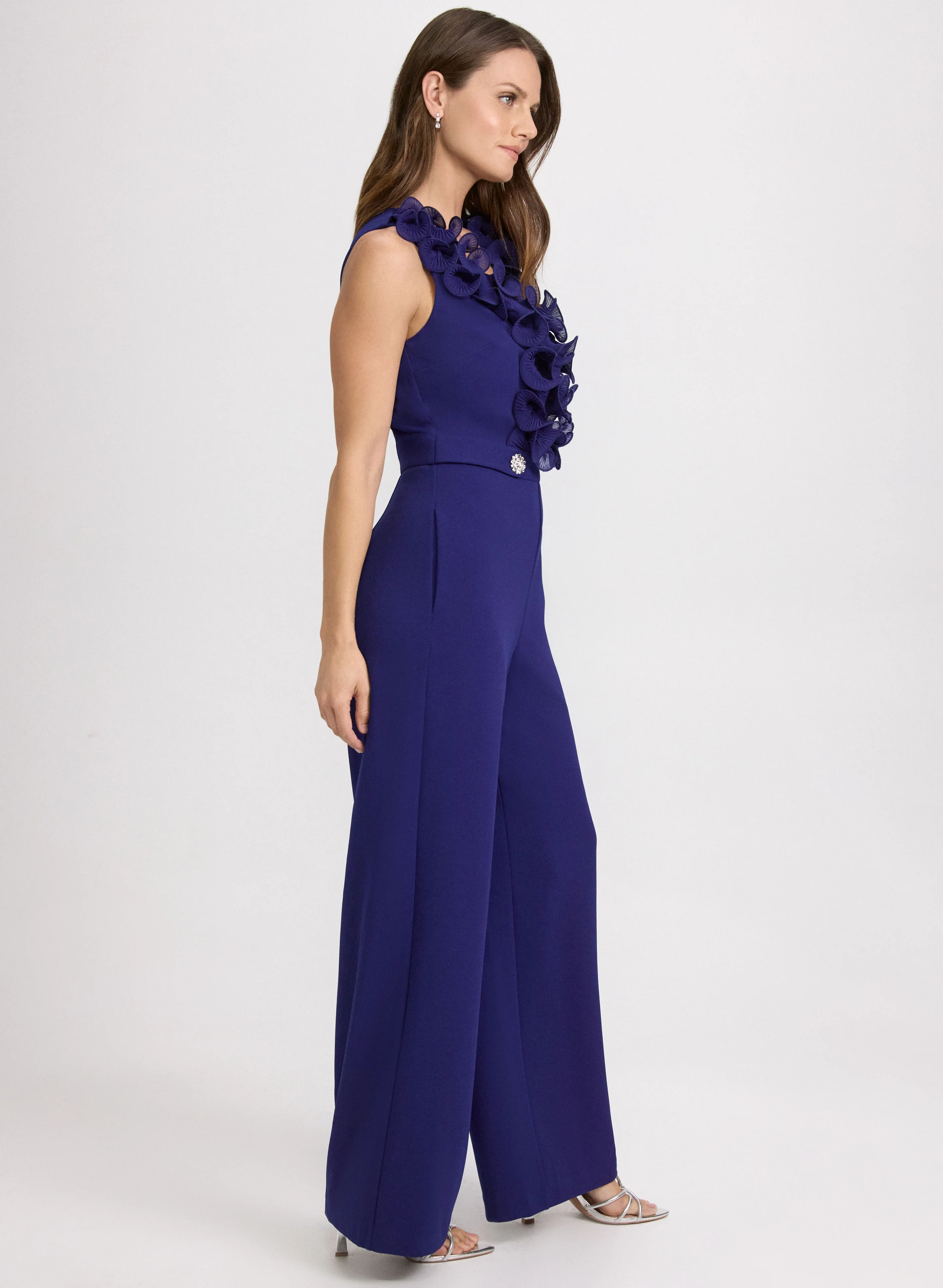 Organza Ruffle Detail Jumpsuit - Image 3