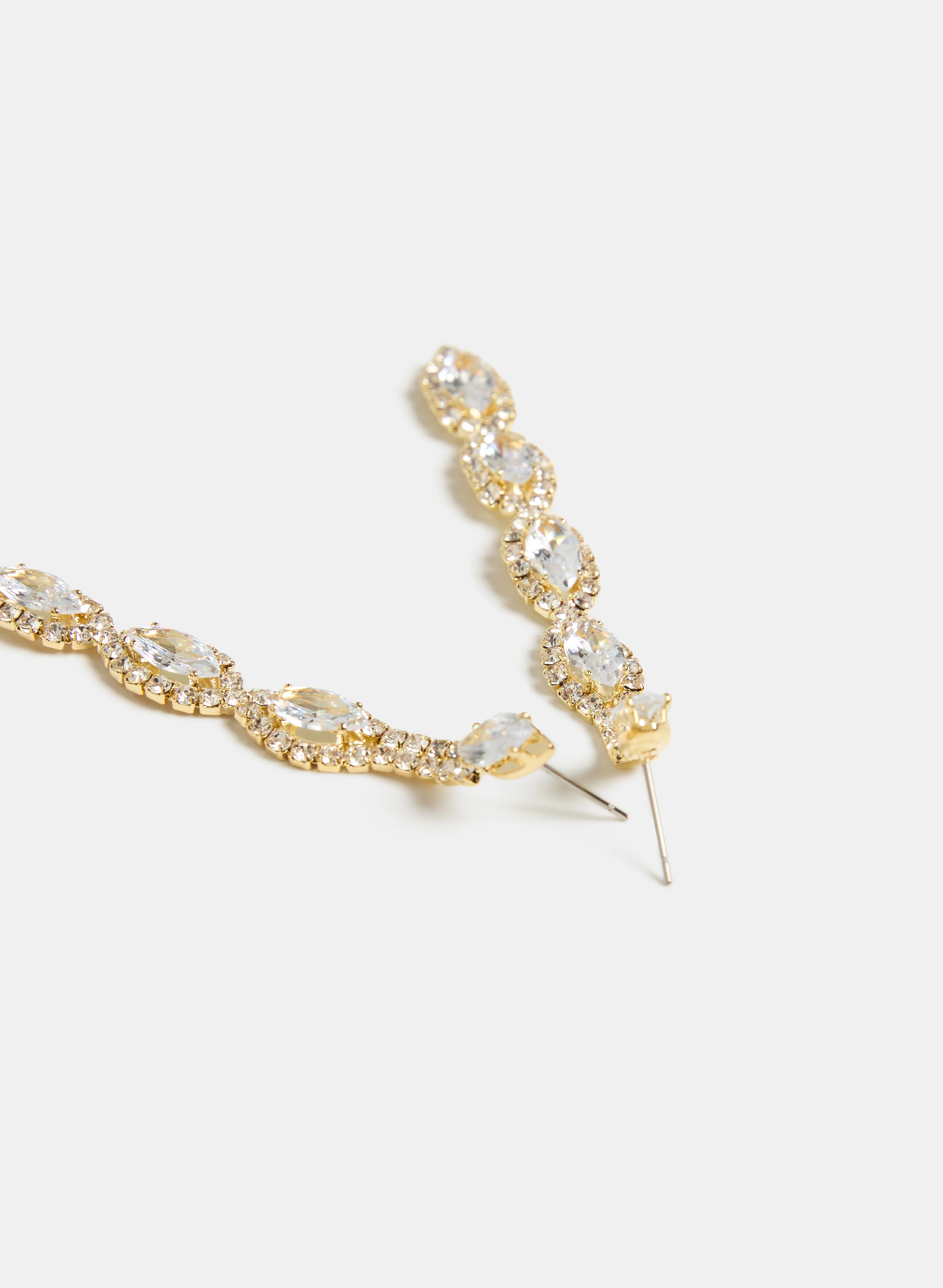 Oval Crystal Earrings - Image 2