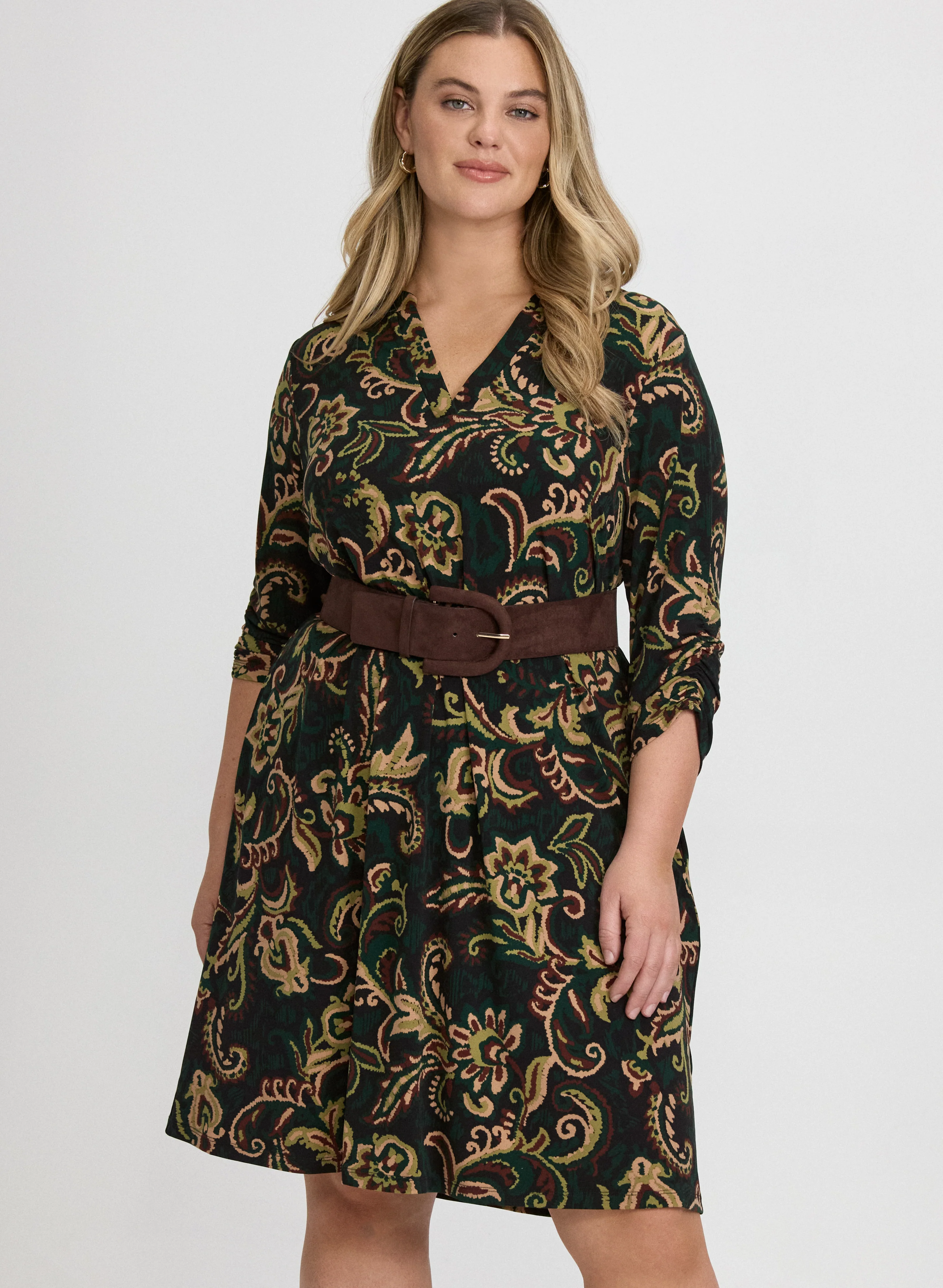 Paisley 3/4 Sleeve Dress - Image 6