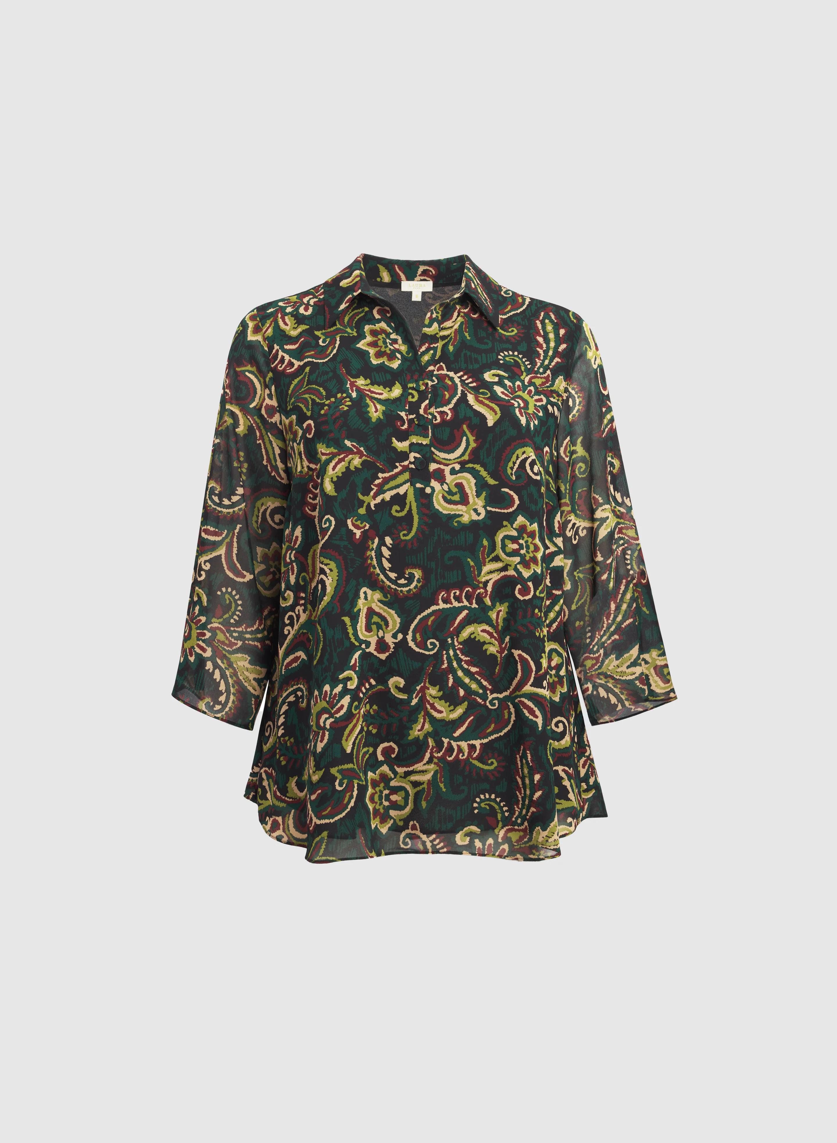Paisley Chiffon Blouse - Image 8