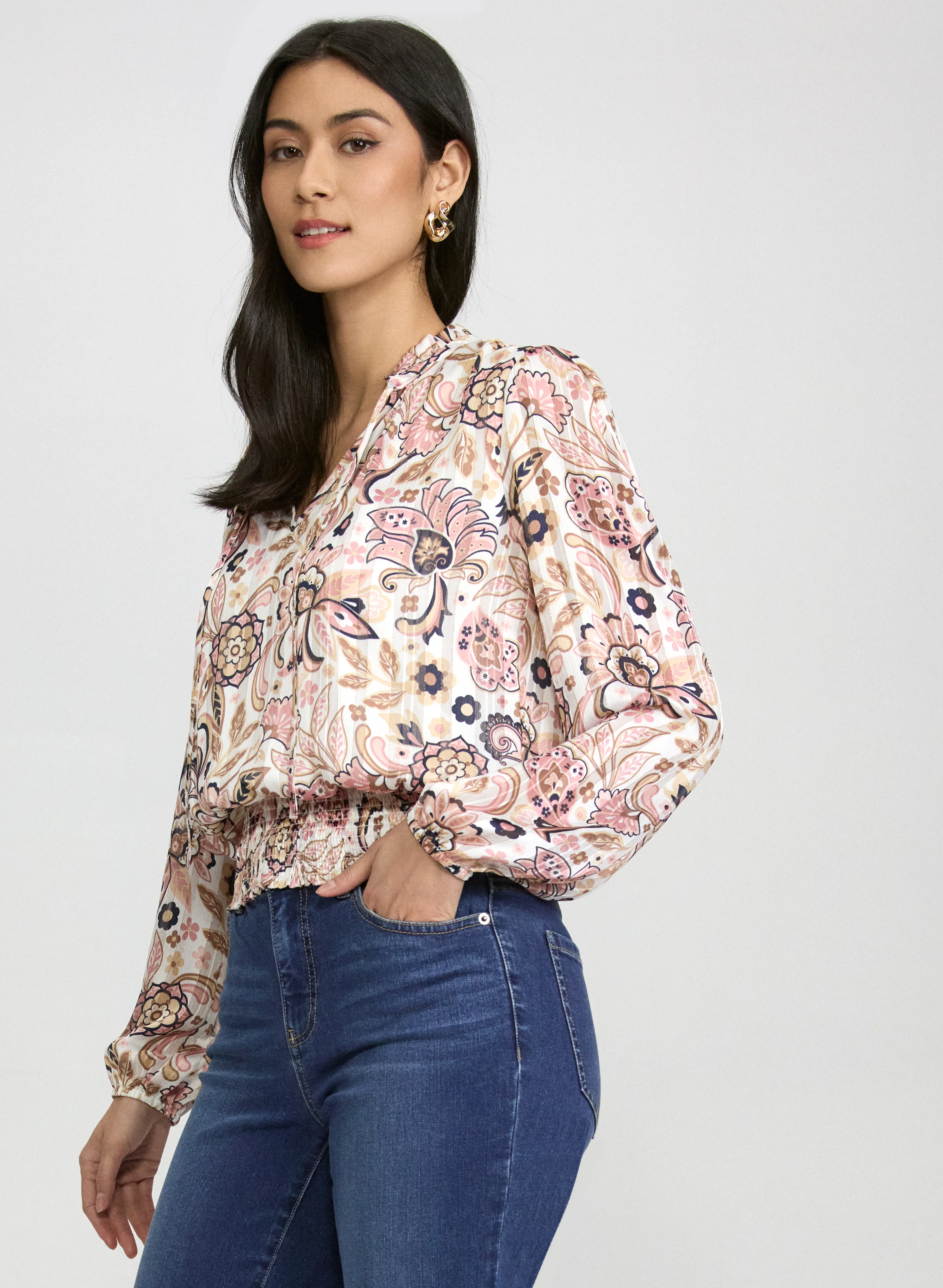 Paisley Chiffon Blouse - Image 6