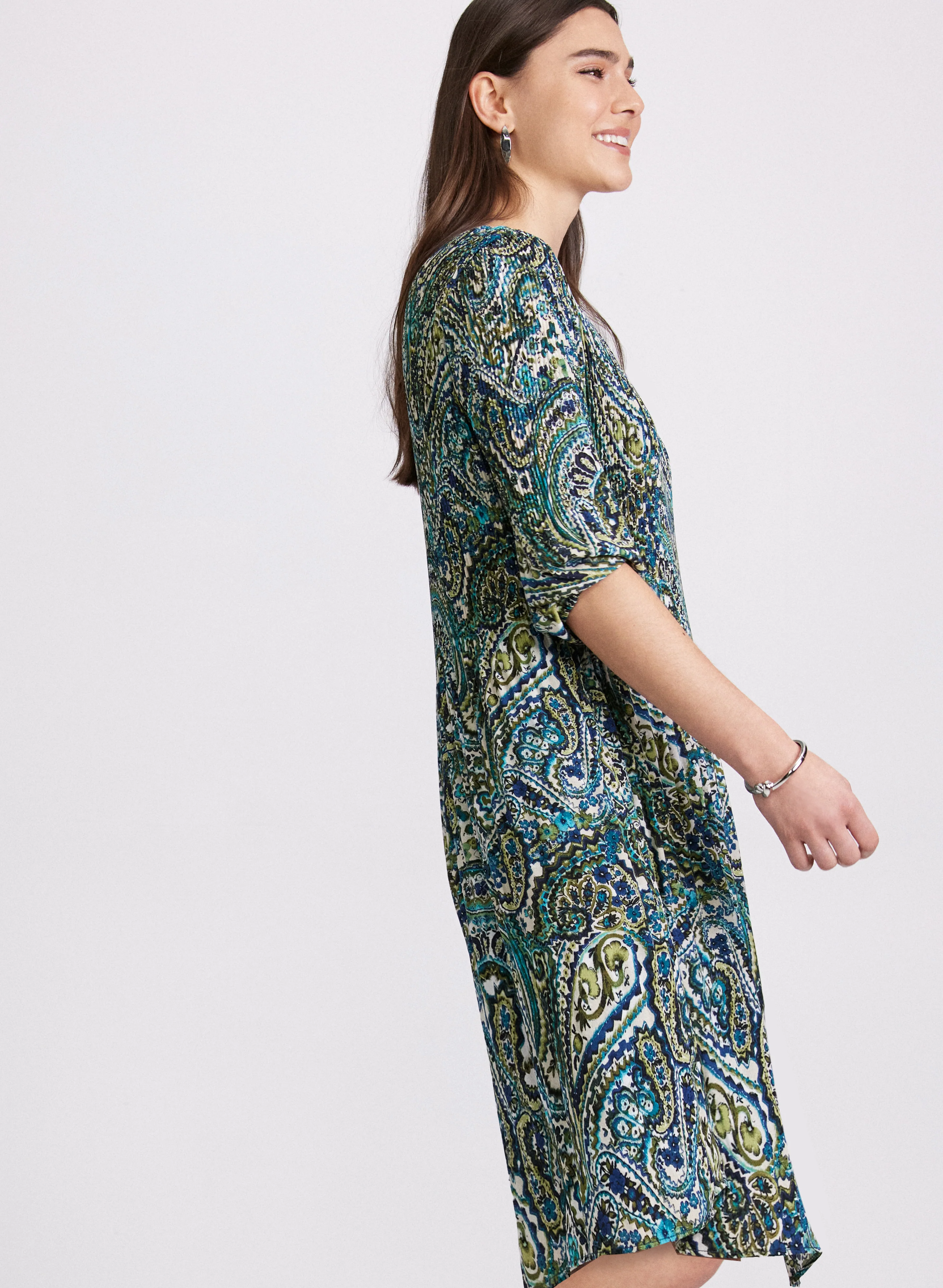 Paisley Chiffon Dress - Image 4