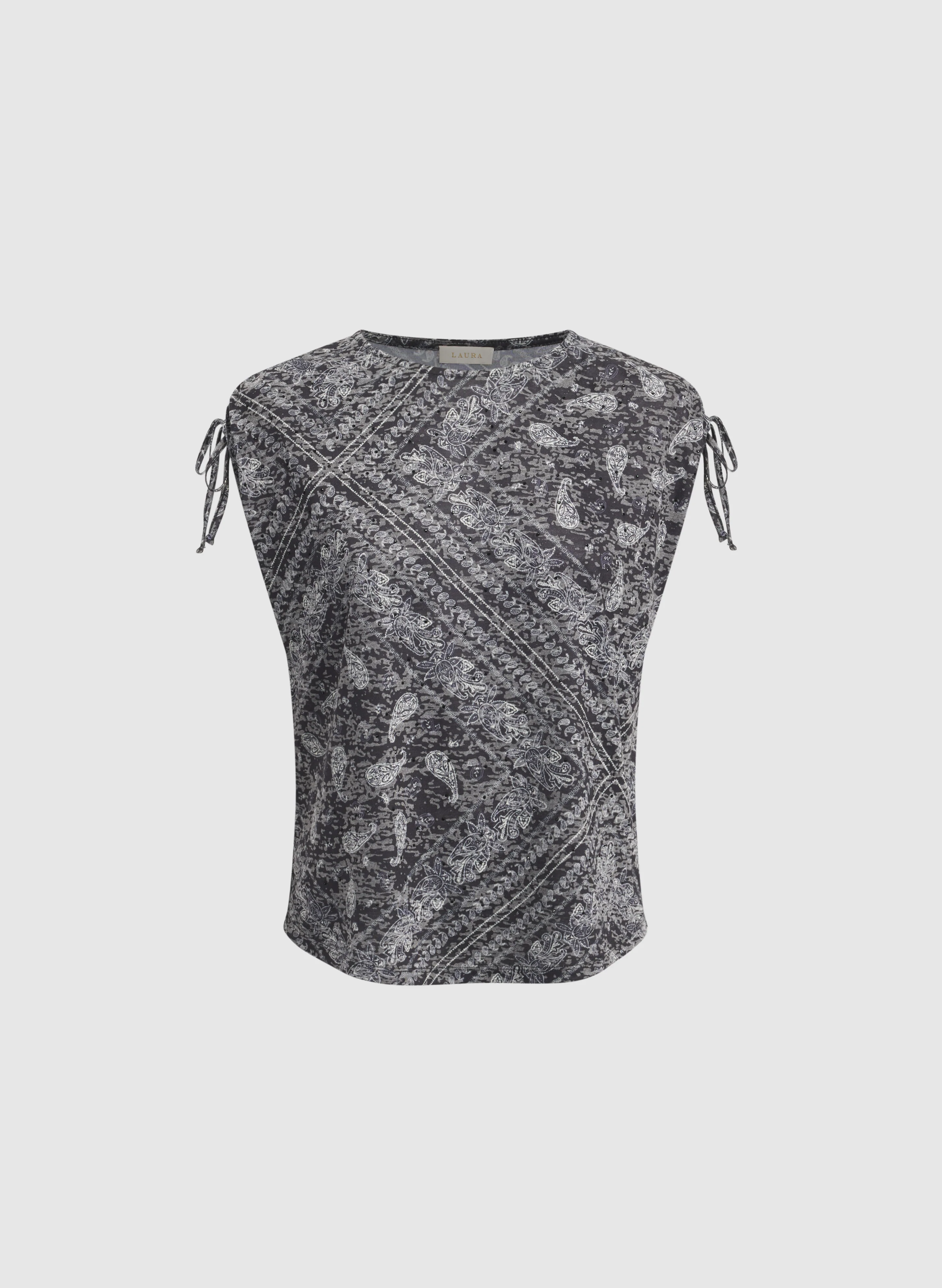 Paisley Drawstring T-Shirt - Image 6