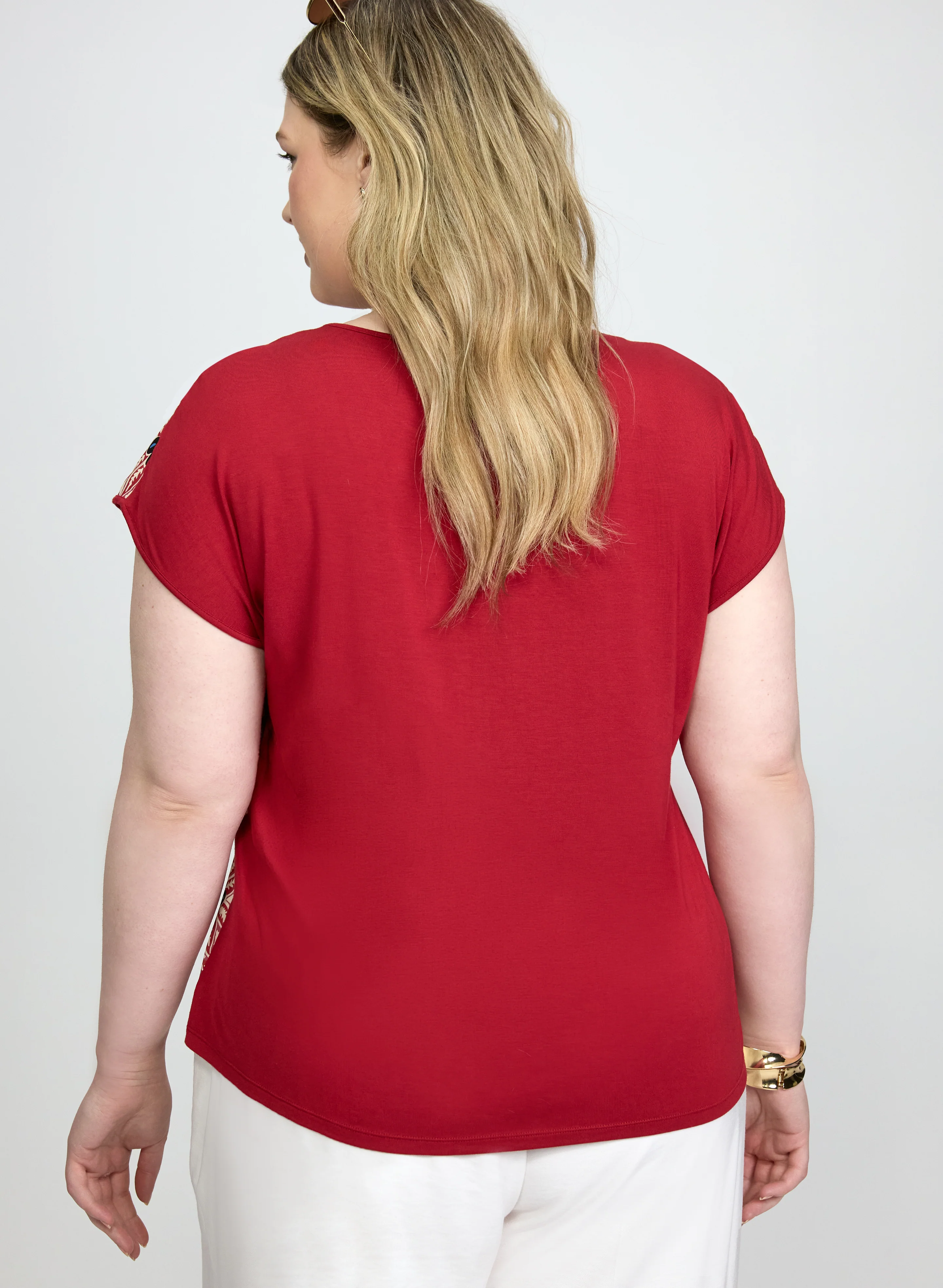 Paisley Front Short Sleeve Top - Image 4