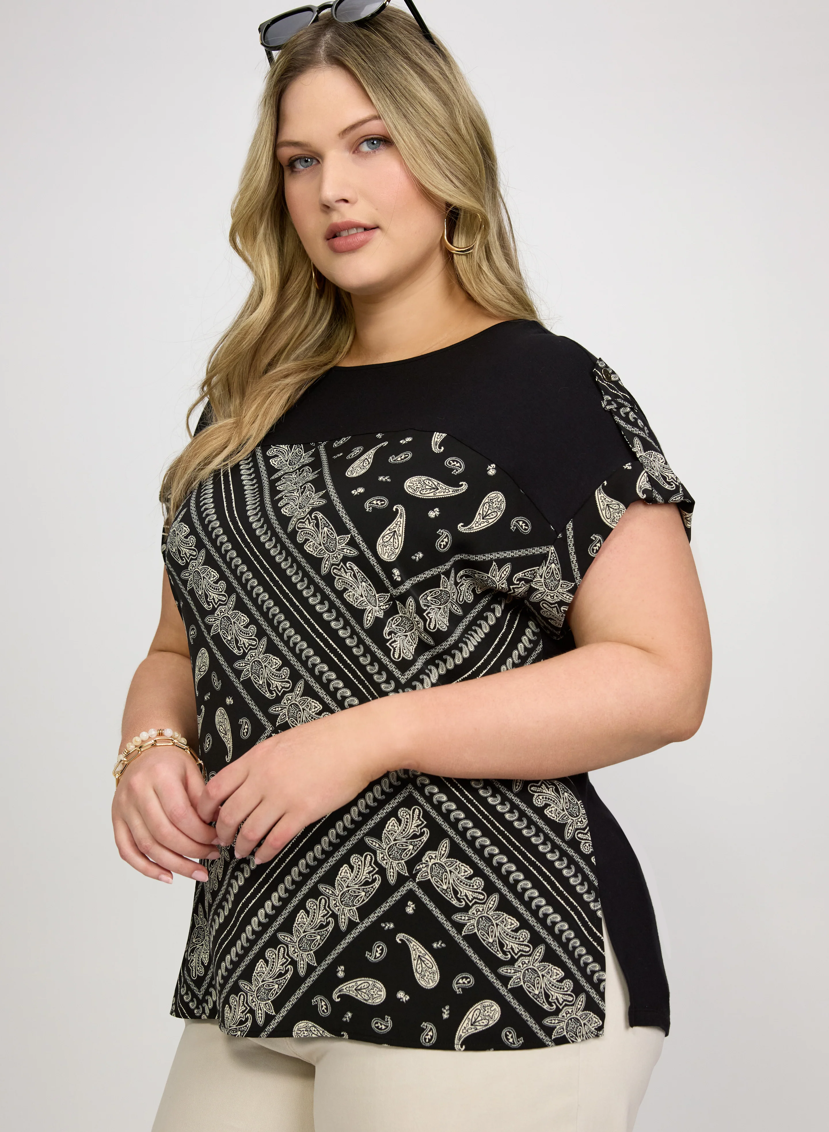 Scarf Print Top - Image 2