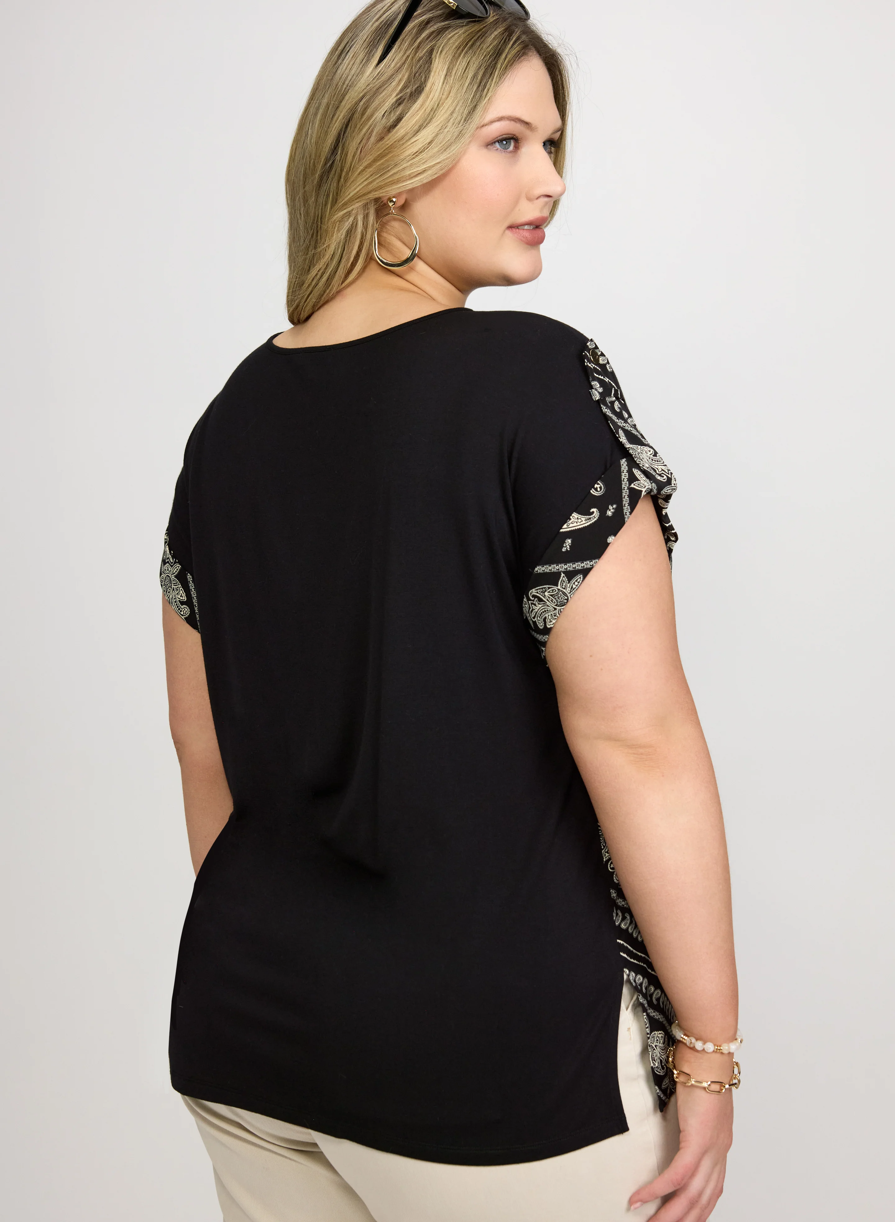Scarf Print Top - Image 4