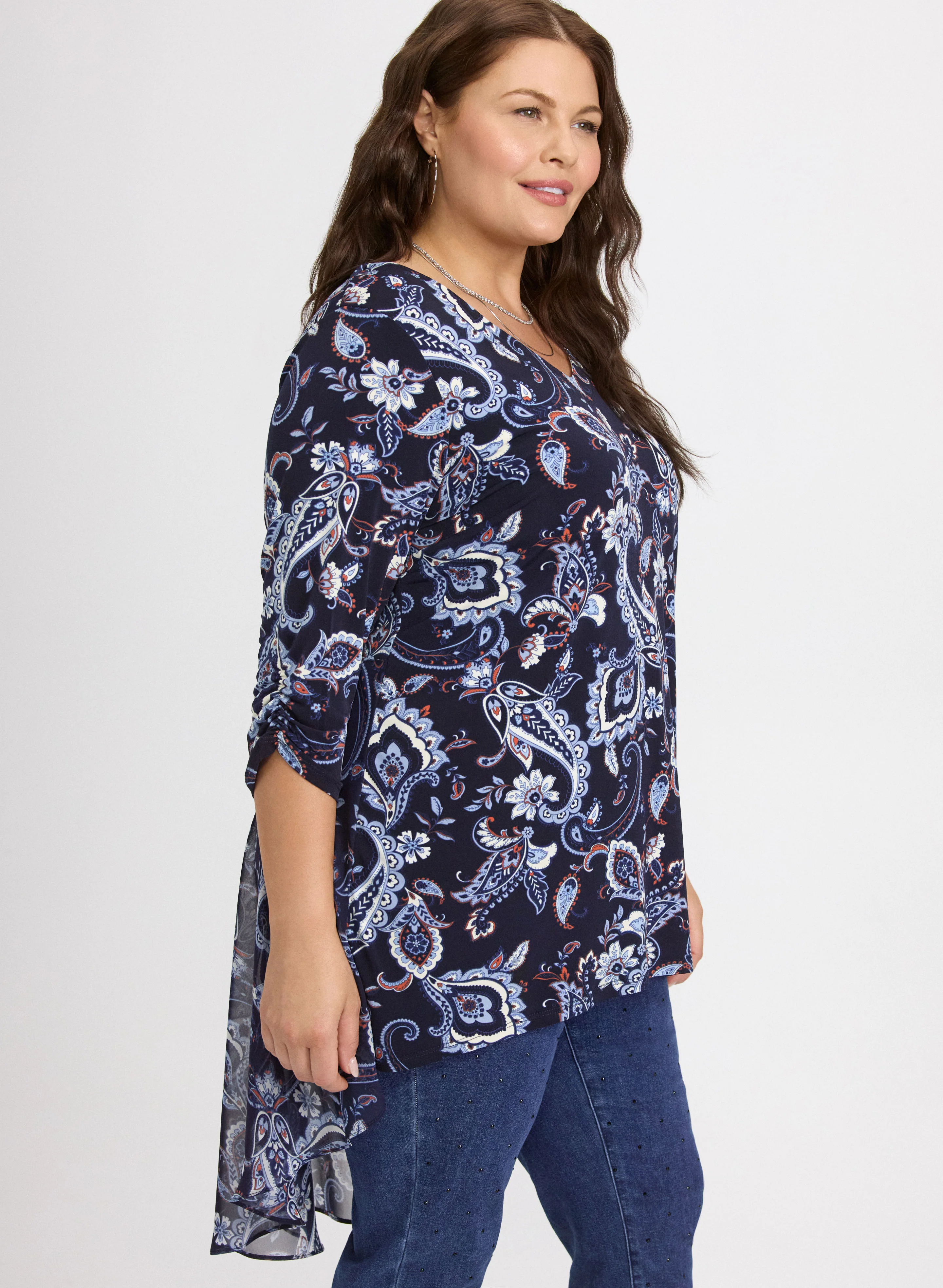 Paisley High-Low Hem Top - Image 2