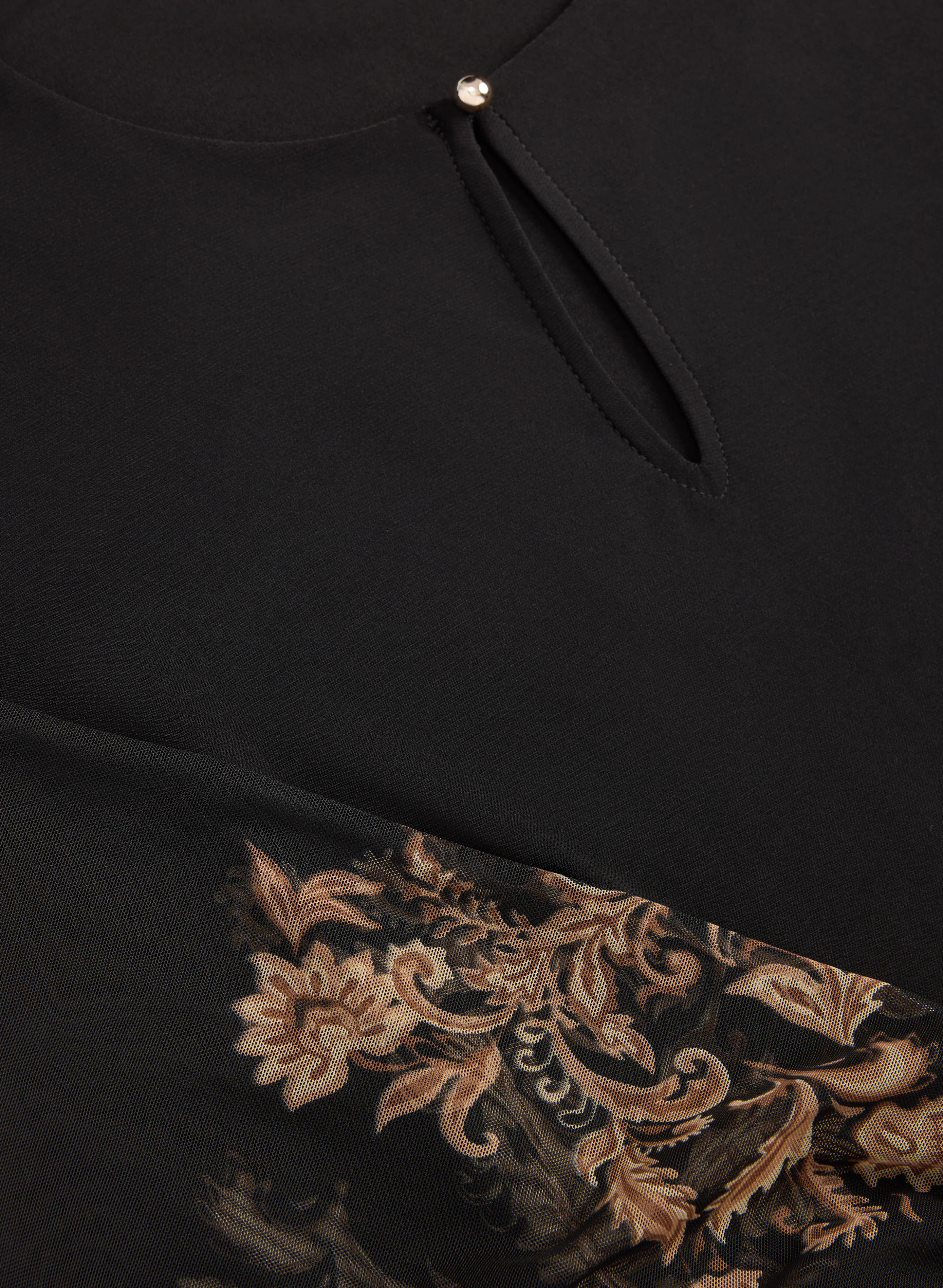 Paisley Mesh Sleeve Top - Image 7