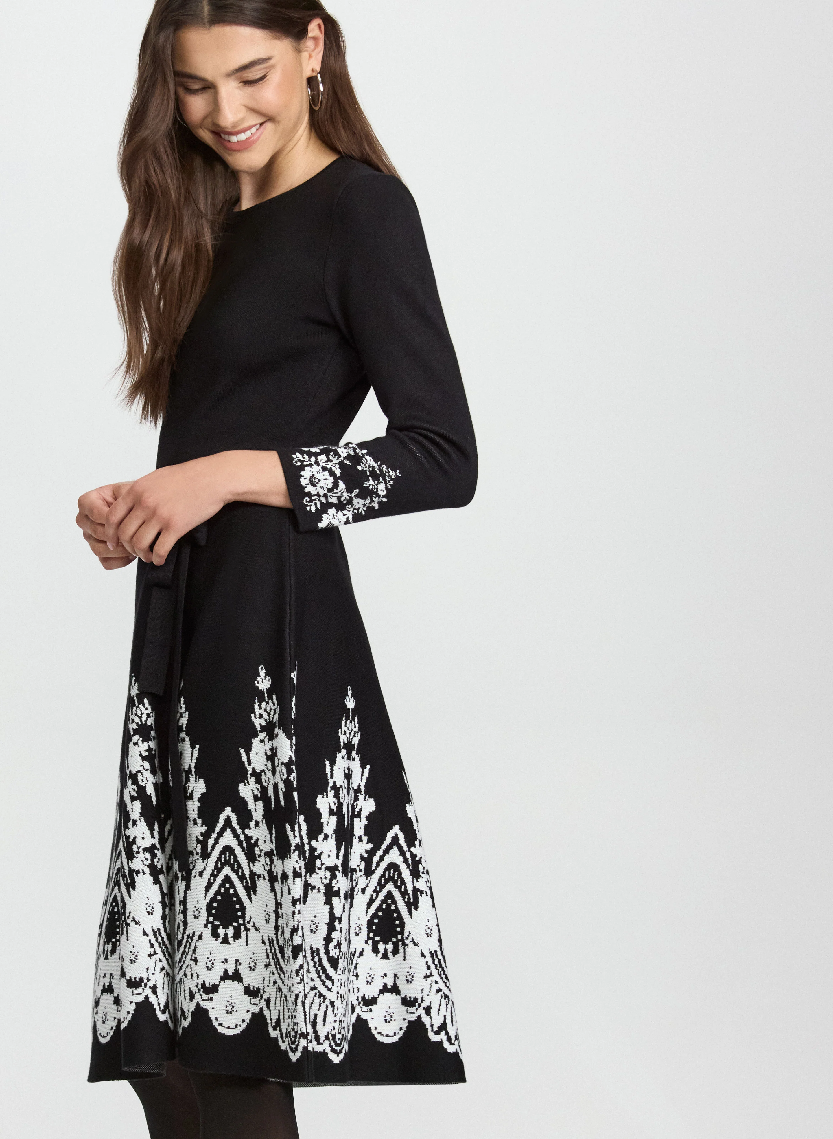 Paisley Placement Knit Dress - Image 2