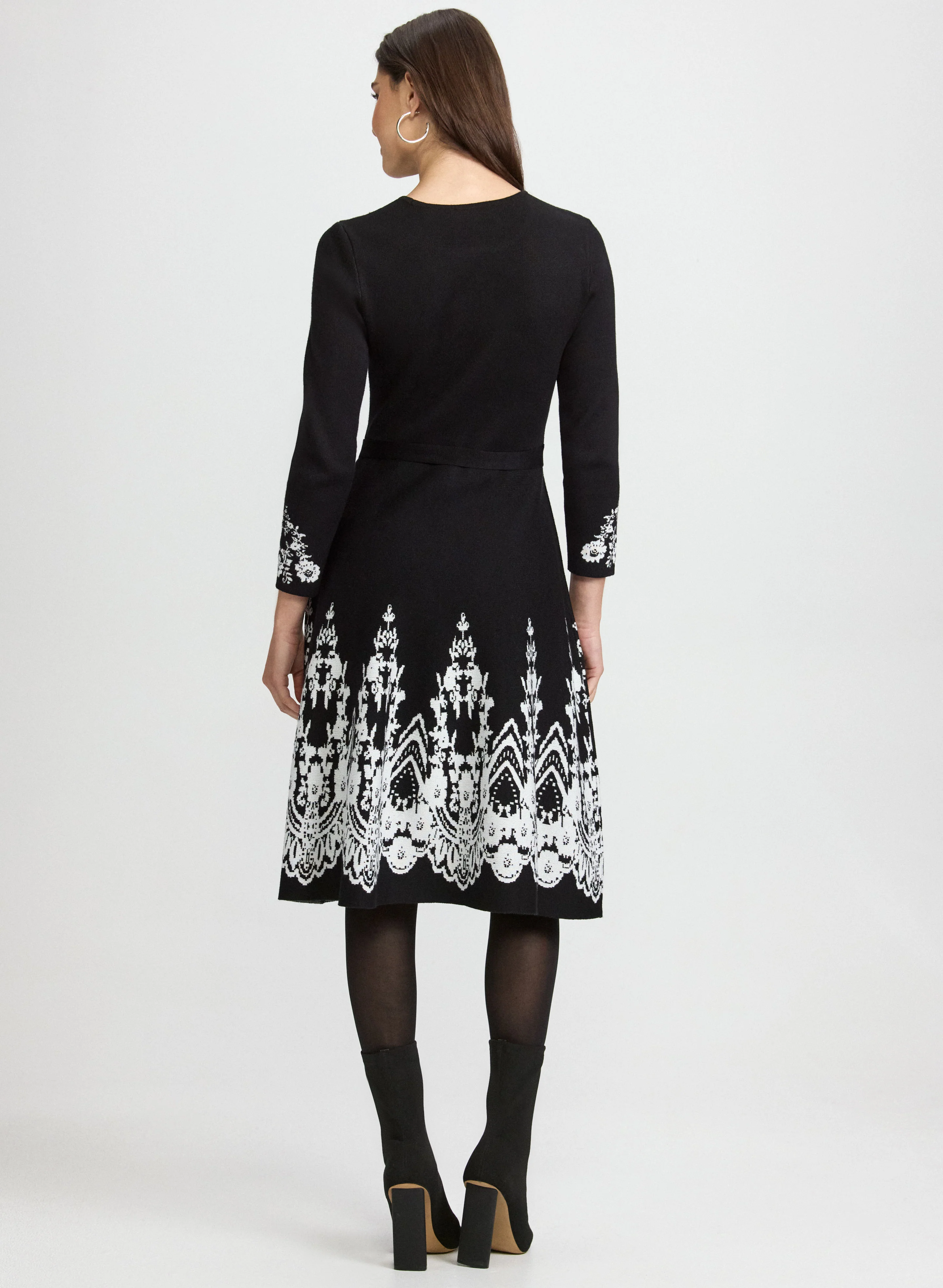 Paisley Placement Knit Dress - Image 4